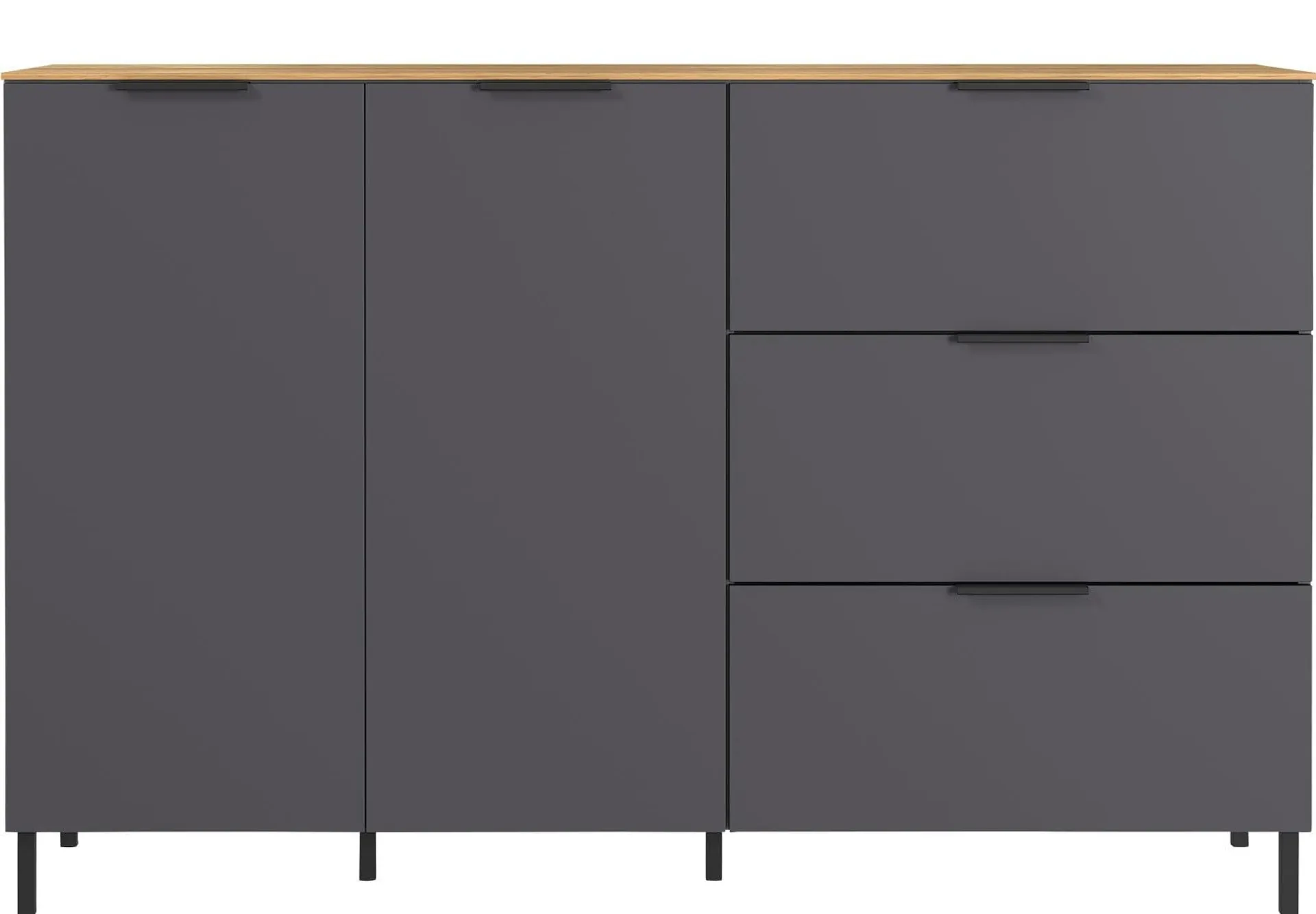 Sideboard CALIFORNIA 151 x 98 cm Graphit/ Navarra-Eiche