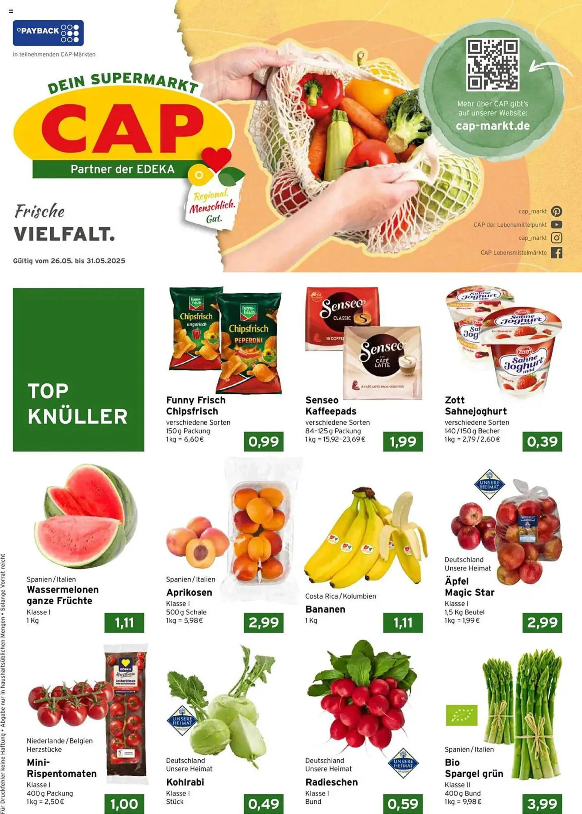 CAP Markt Prospekt von 26. Mai bis 31. Mai 2025 - Prospekt seite 1