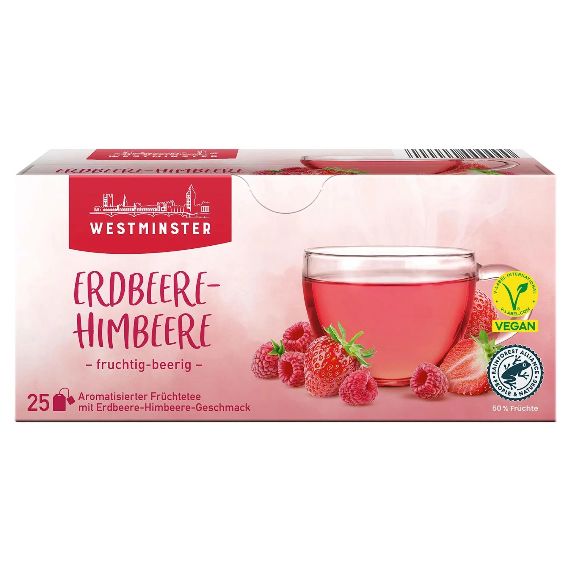 Früchtetee-Mix 75 g, Erdbeere-Himbeere