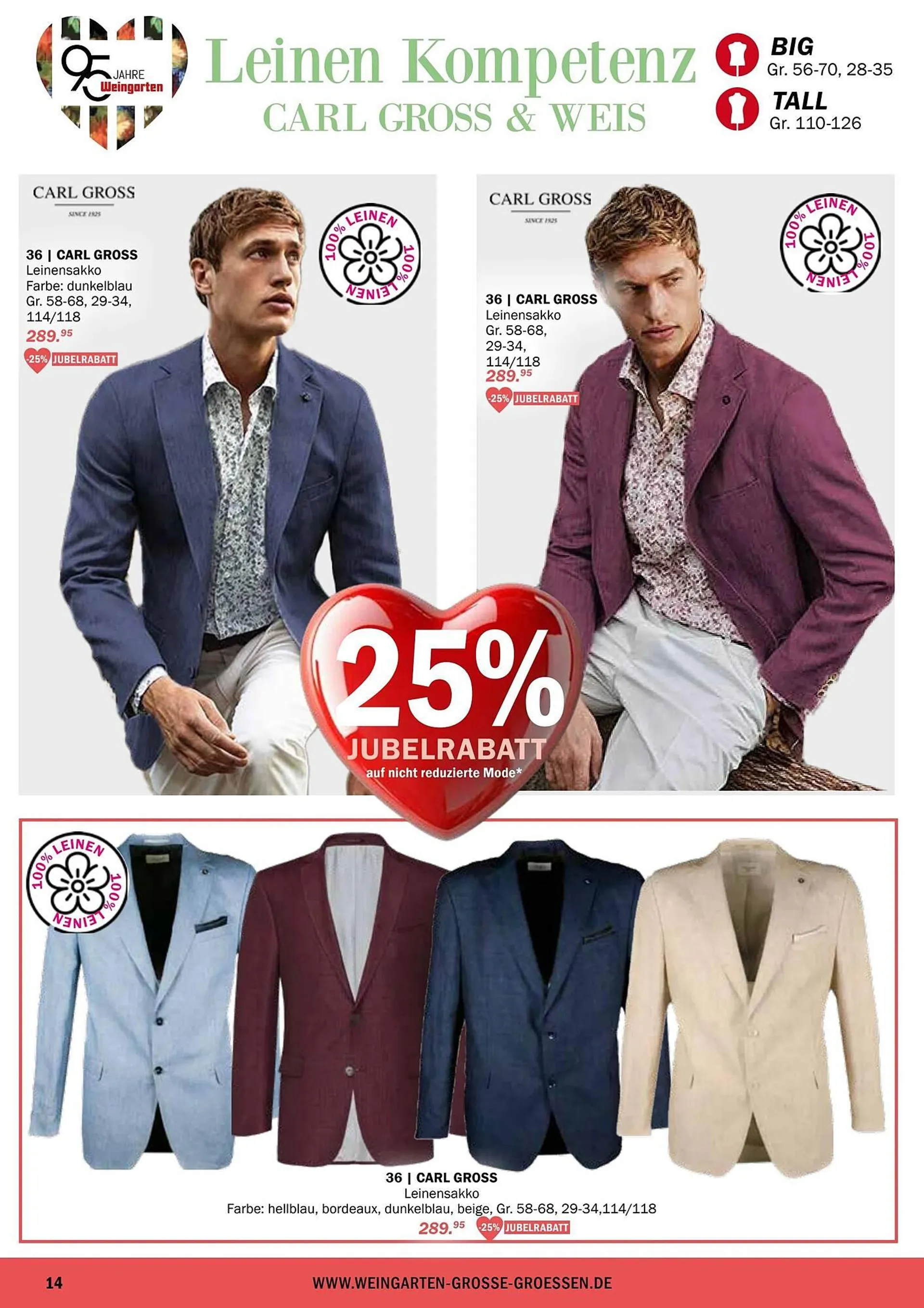 Modehaus Weingarten Prospekt von 2. April bis 1. Juni 2025 - Prospekt seite 14