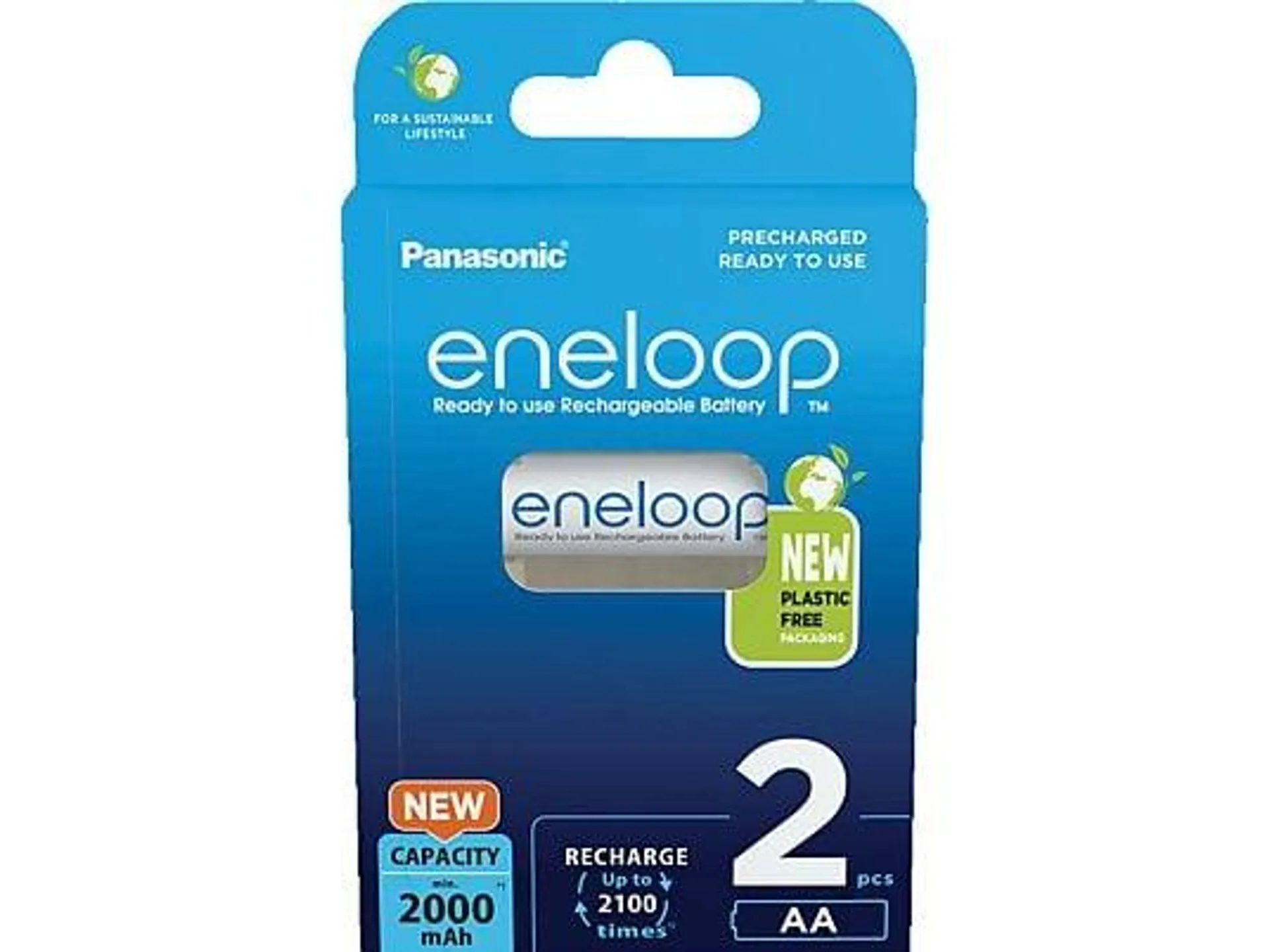 ENELOOP BK-3MCDE/2BE AA Mignon Batterie, Nickel-Metallhydrid, 2.000 mAh