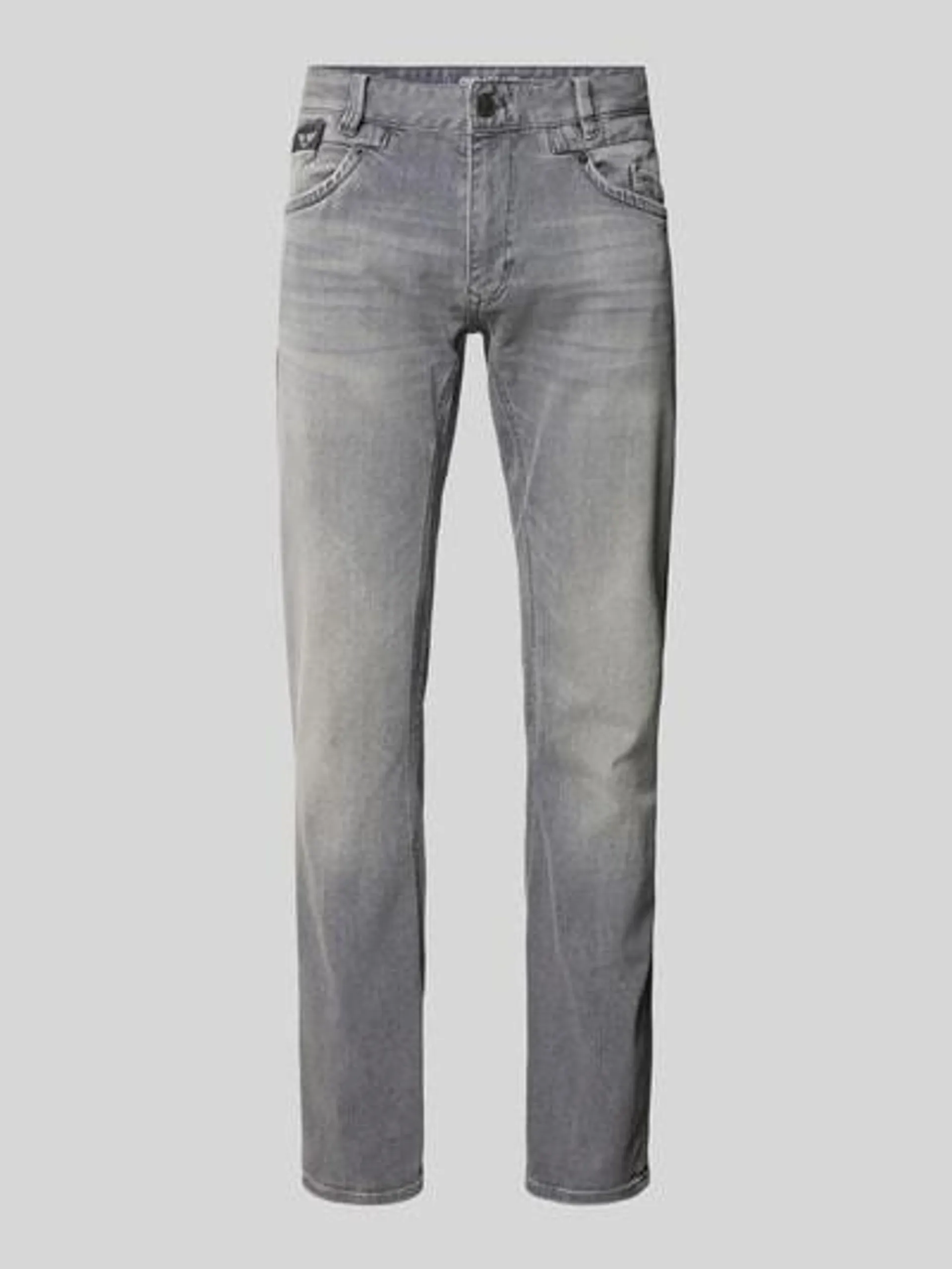 Relaxed Fit Jeans mit Label-Detail in silber