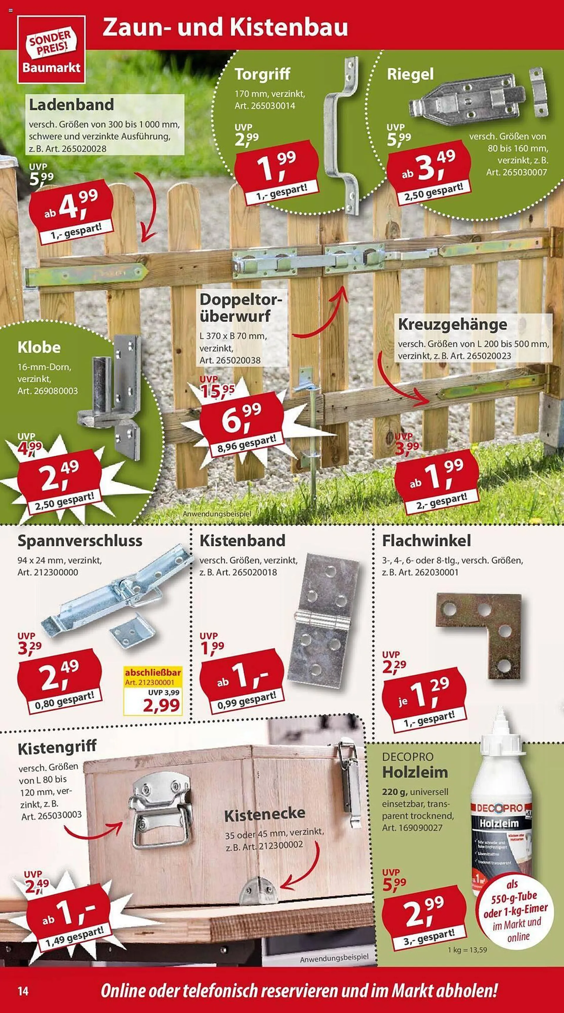 Sonderpreis Baumarkt Prospekt Woche 27 von 29. Juni bis 2. Juli 2024 - Prospekt seite 14