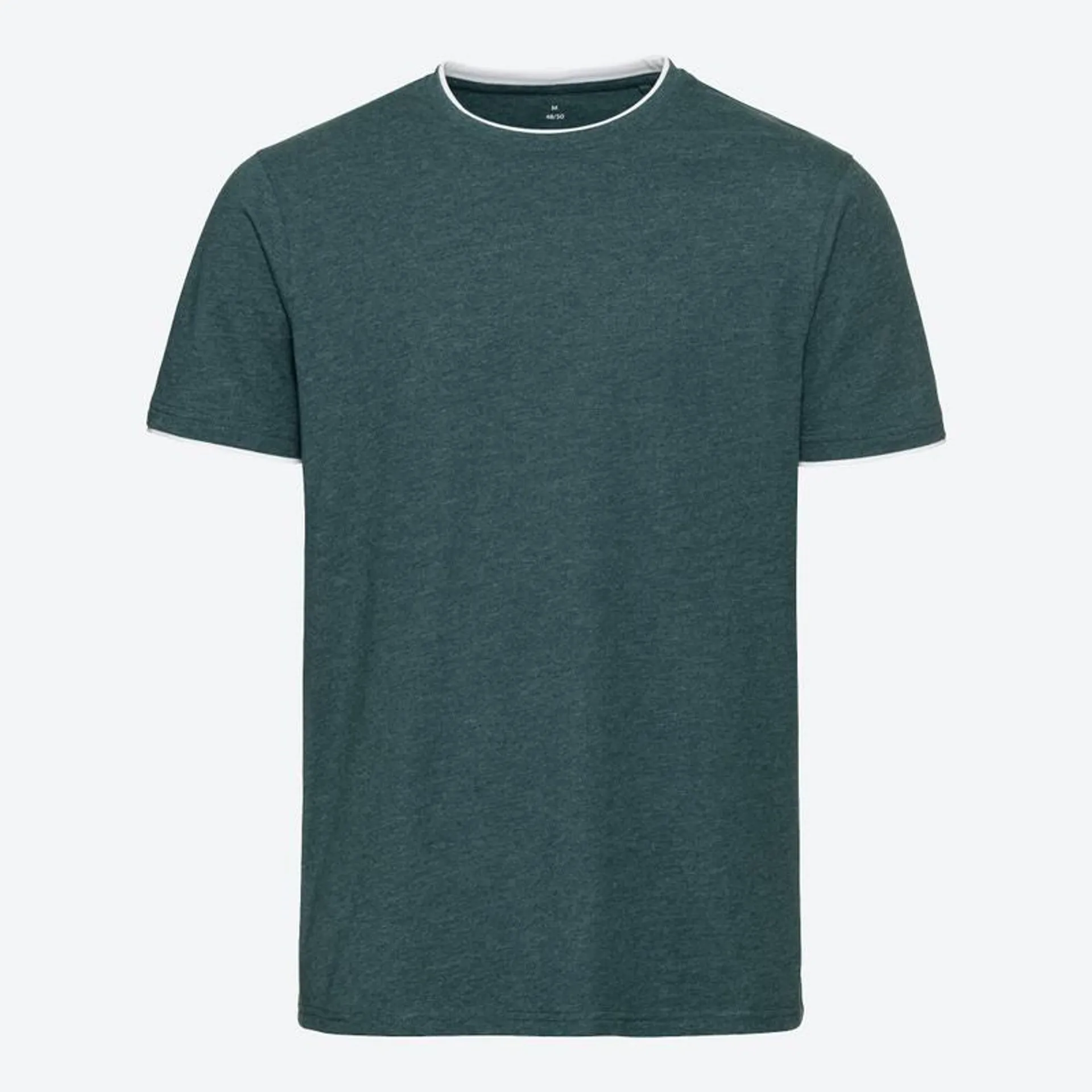 Herren-T-Shirt in Melange-Optik