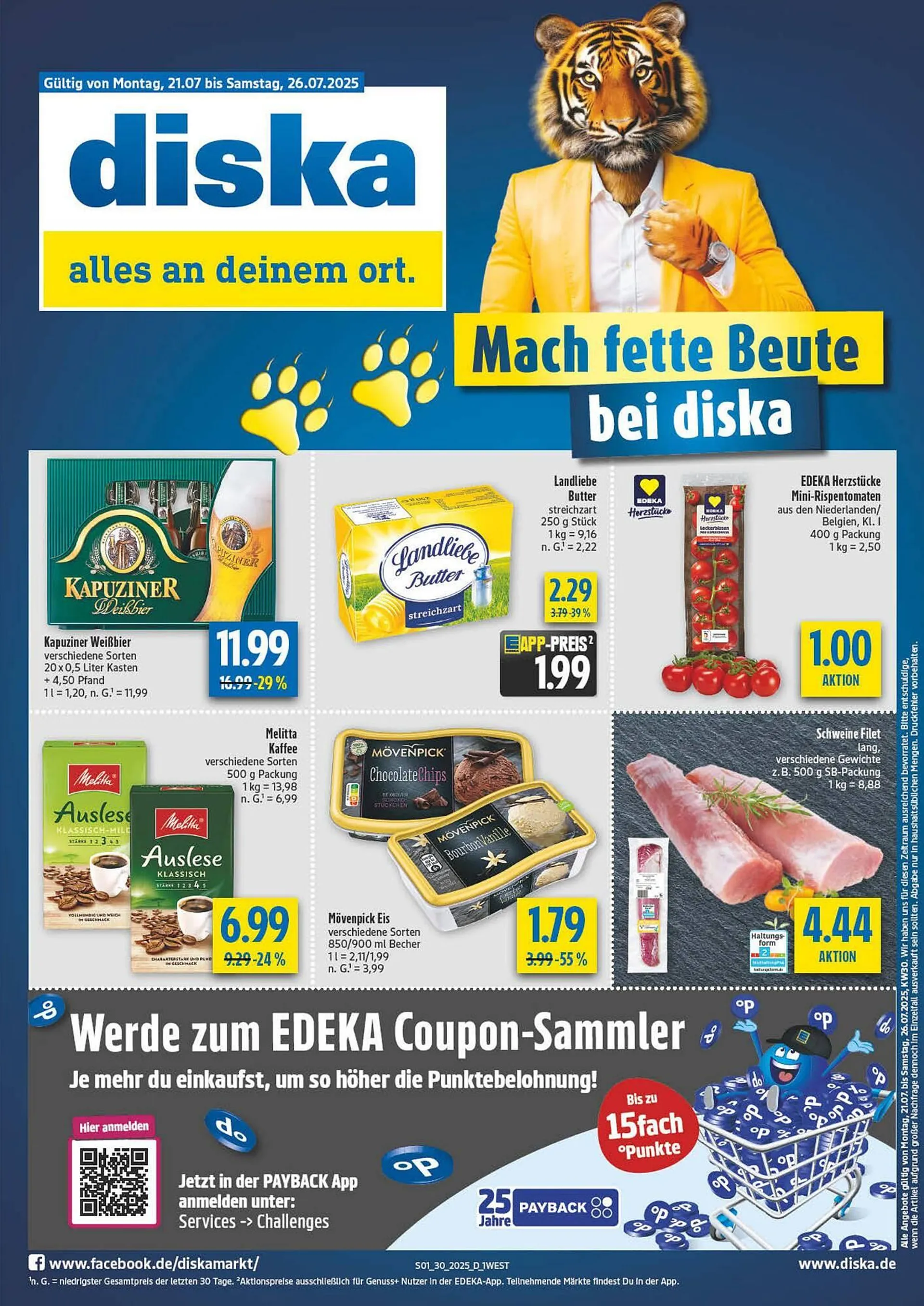 diska Prospekt von 21. Juli bis 26. Juli 2025 - Prospekt seite 1
