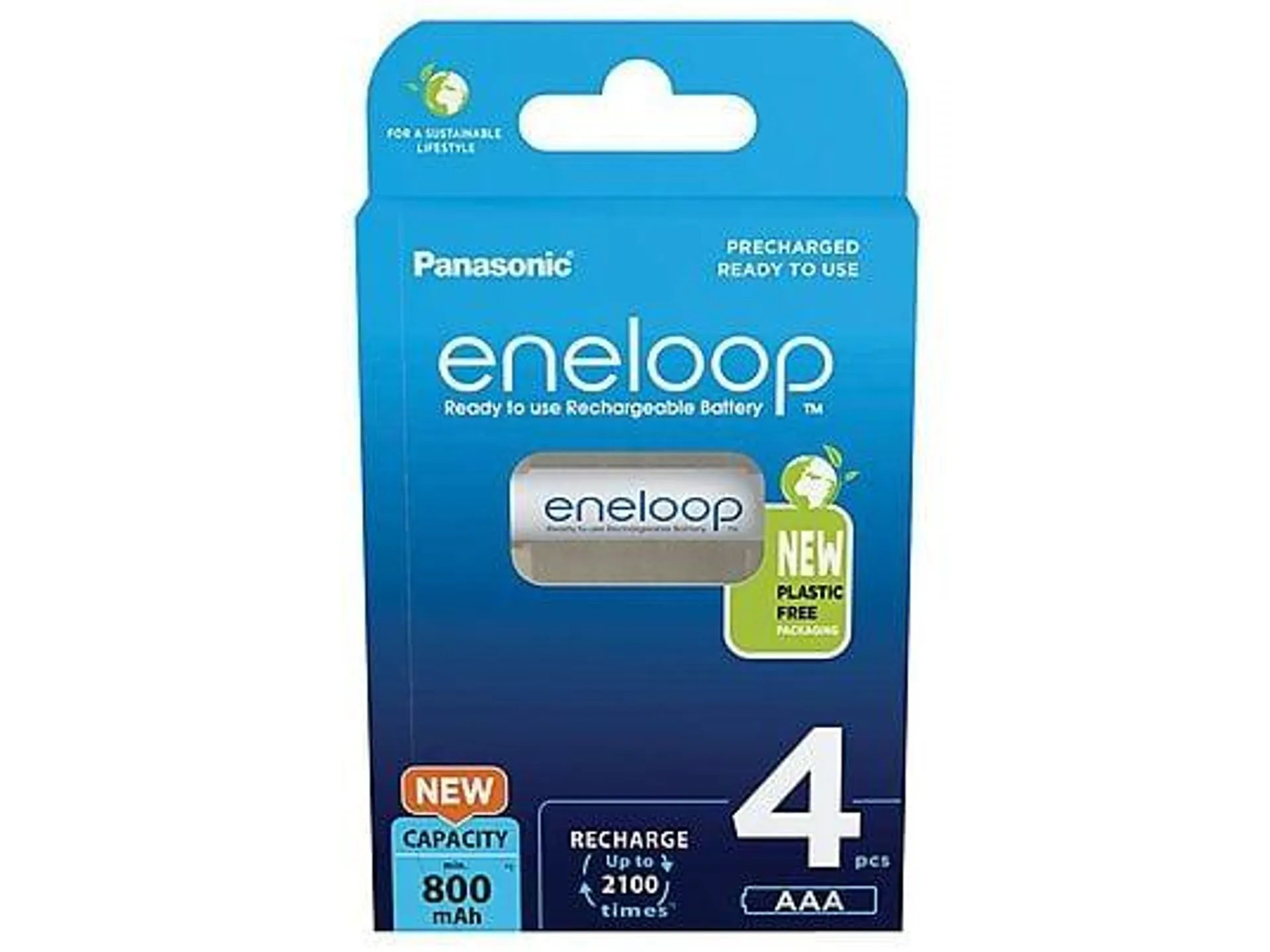 ENELOOP BK-4MCDE/4BE AAA (MICRO) 900 MAH 4EA AAA Micro Batterie, Nickel-Metallhydrid, 1.2 Volt, 800 mAh