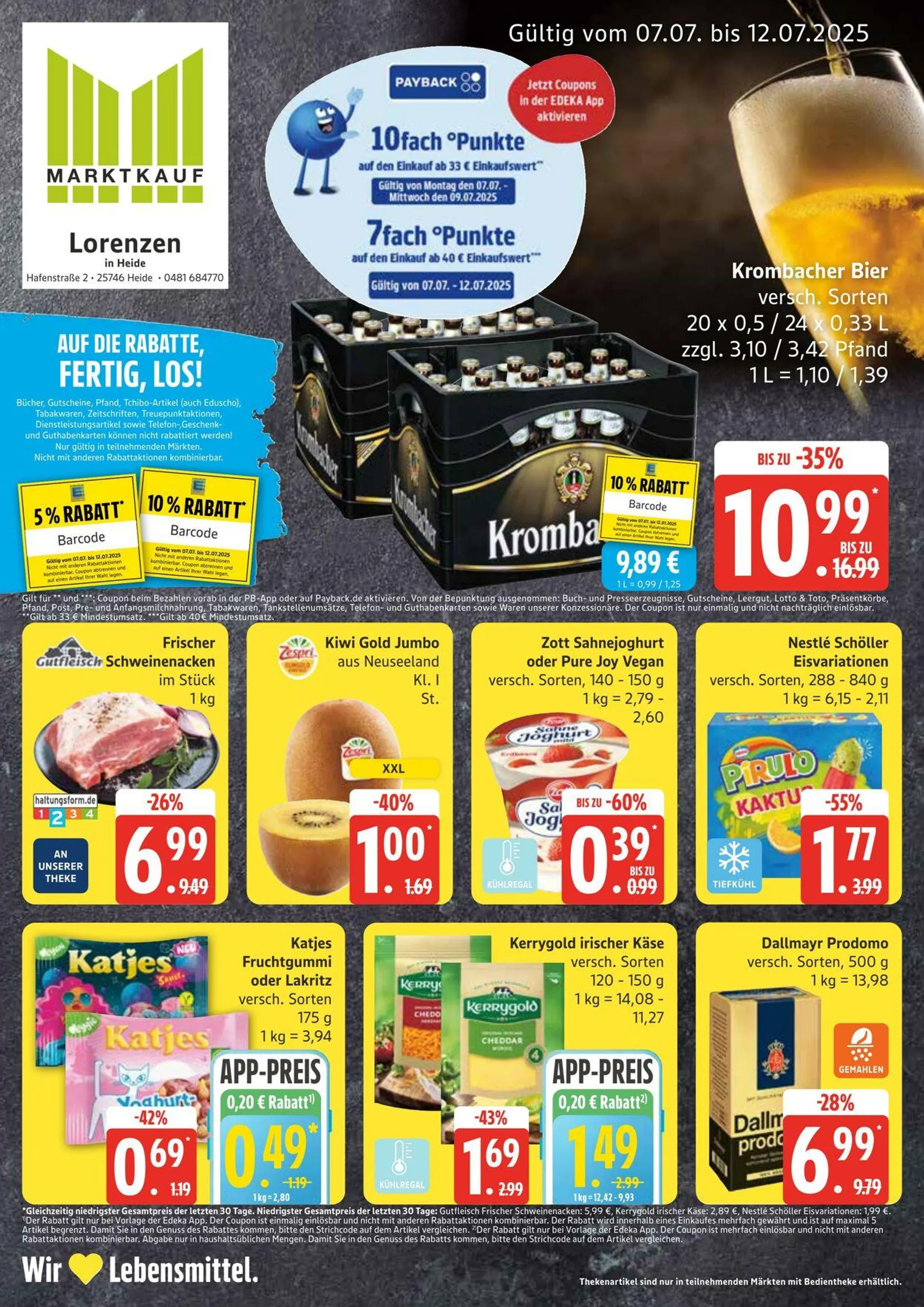 Marktkauf Aktueller Prospekt von 7. Juli bis 12. Juli 2025 - Prospekt seite 1