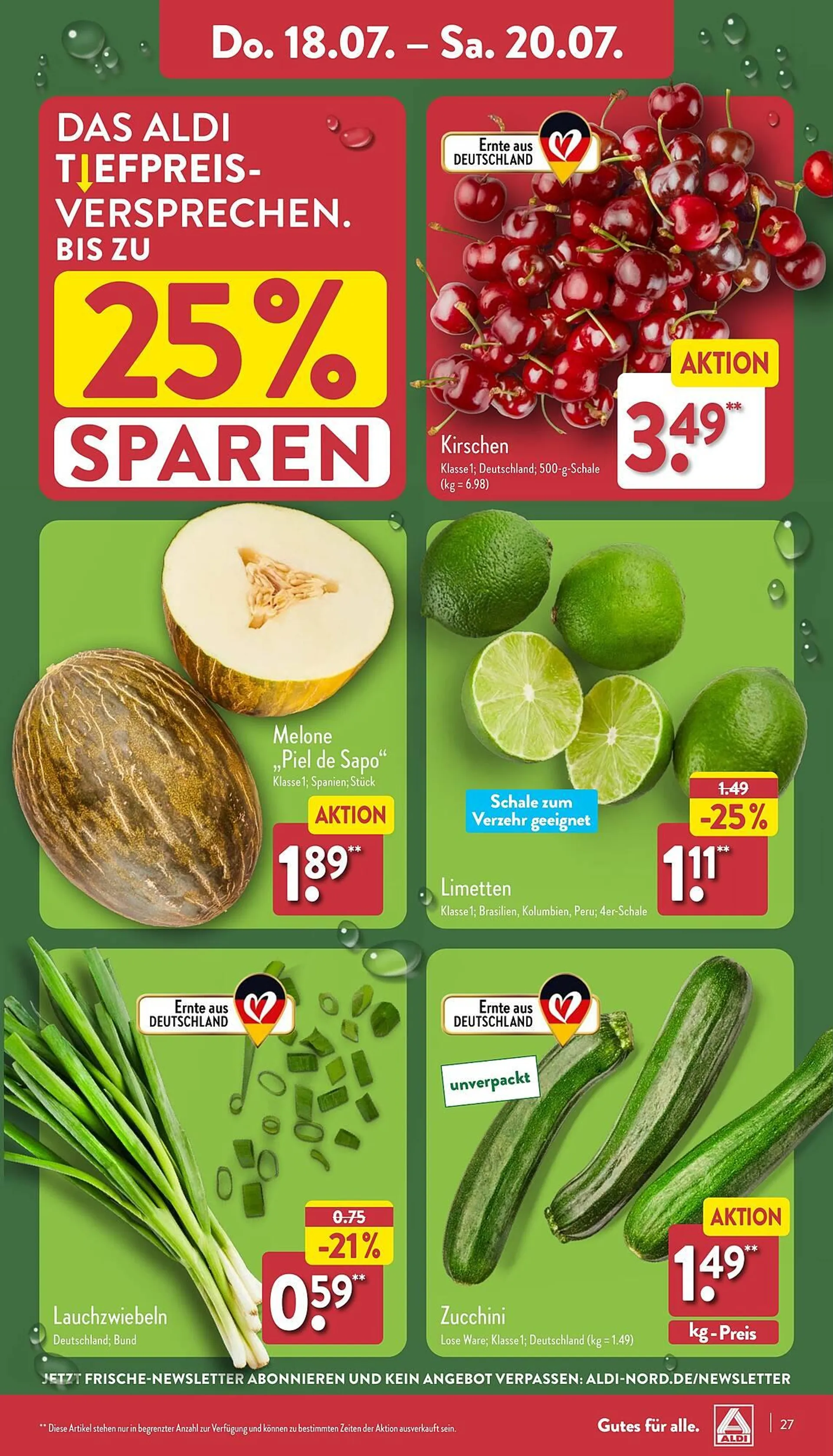 Aldi Nord Prospekt von 15. Juli bis 20. Juli 2024 - Prospekt seite 27