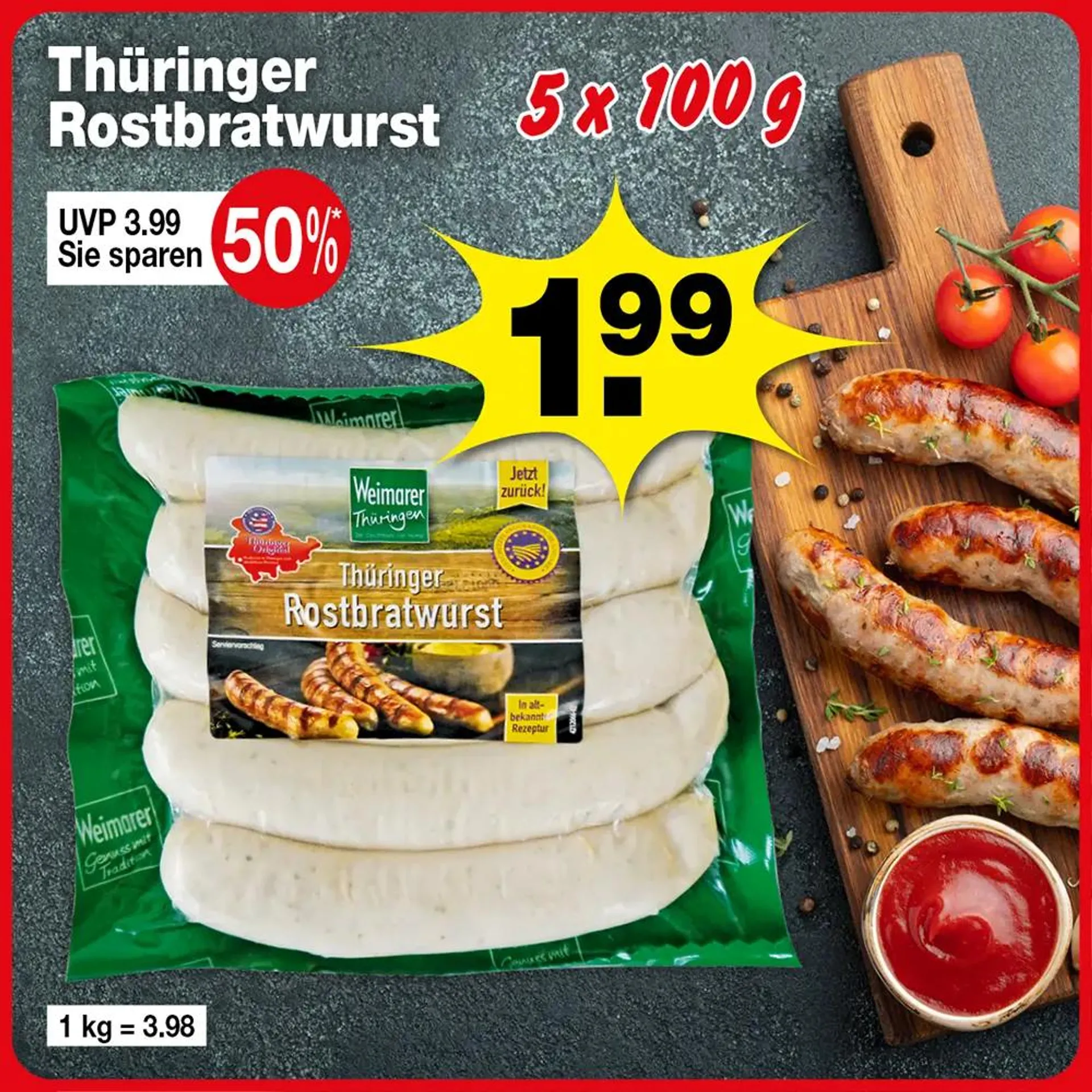 Thüringer Rostbratwurst 500g