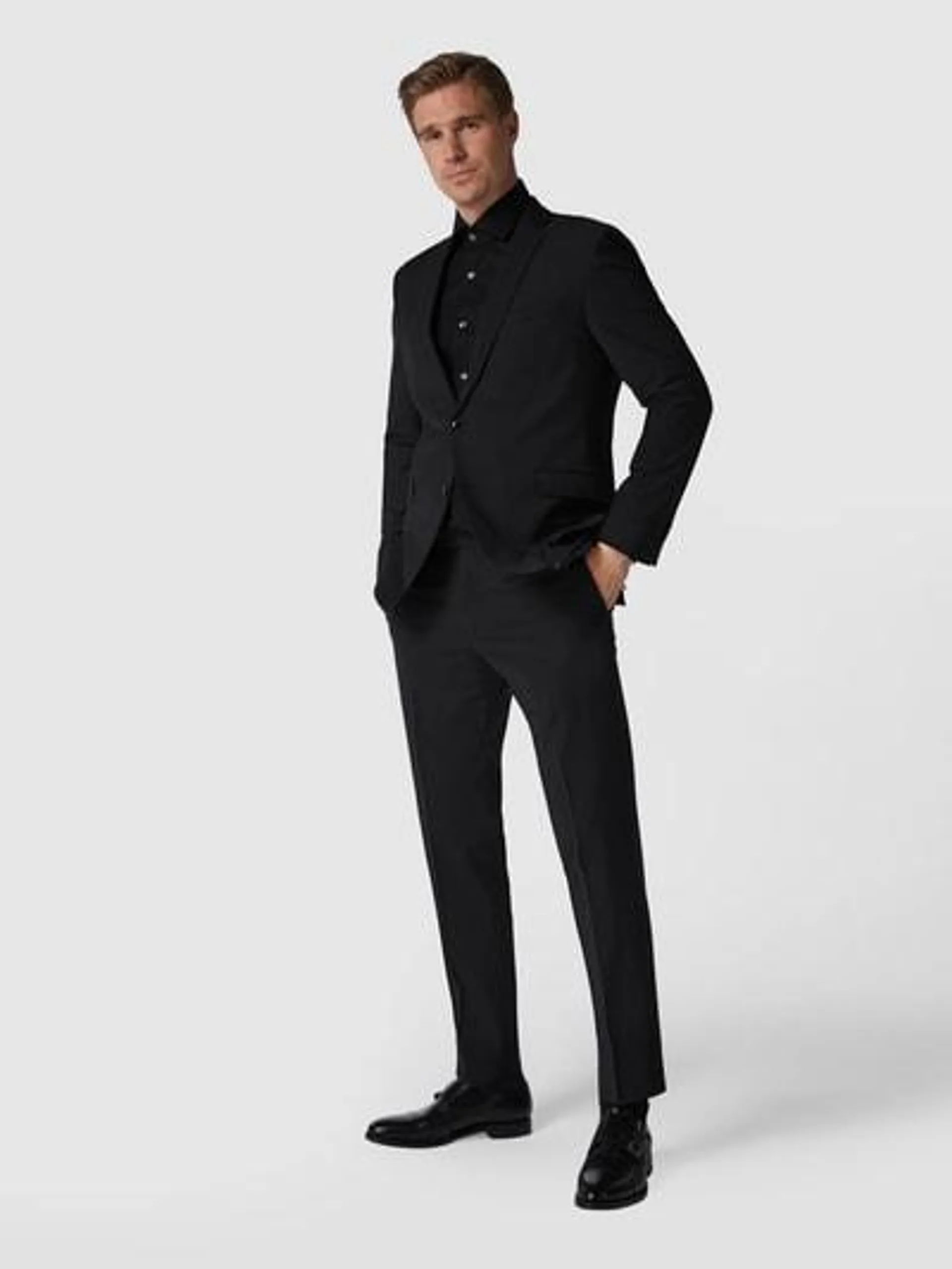 Slim Fit Anzughose mit Stretch-Anteil 'Flex Cross' in black