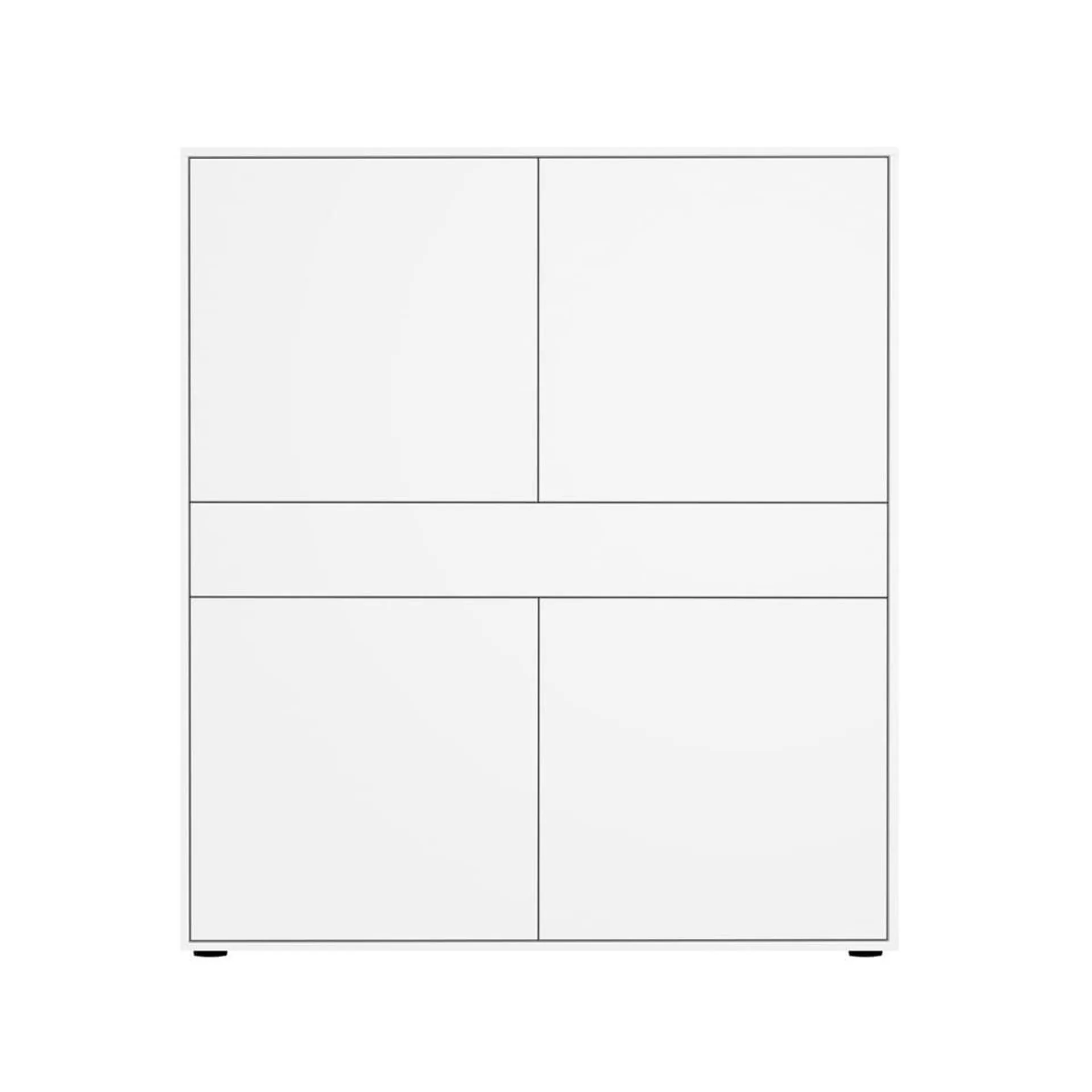 Highboard JOHN 120 x 120 cm Weiß