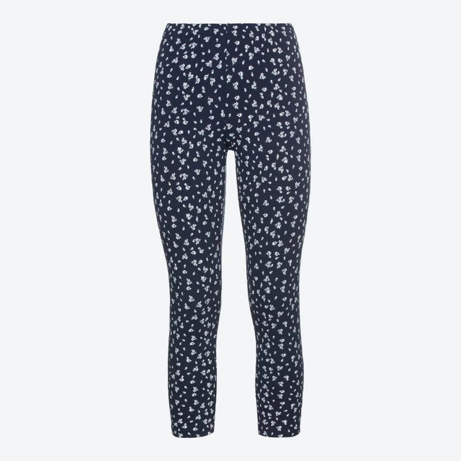 Damen-Caprileggings mit Blümchen-Muster