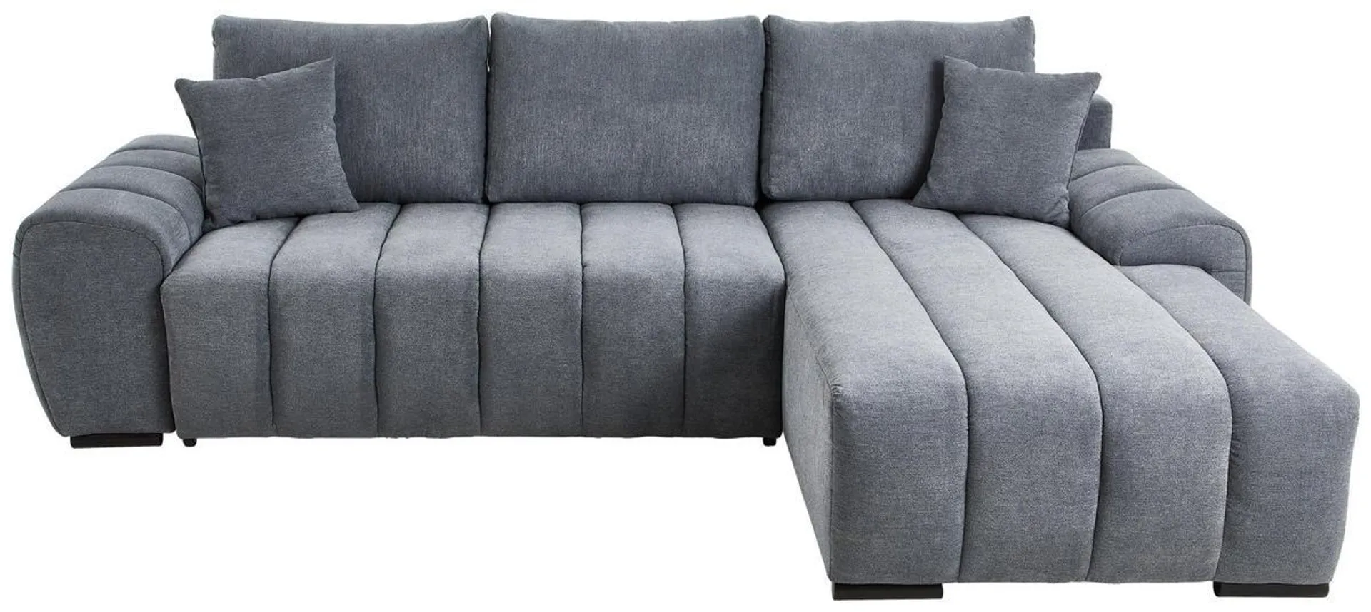 Carryhome ECKSOFA Dunkelgrau Flachgewebe