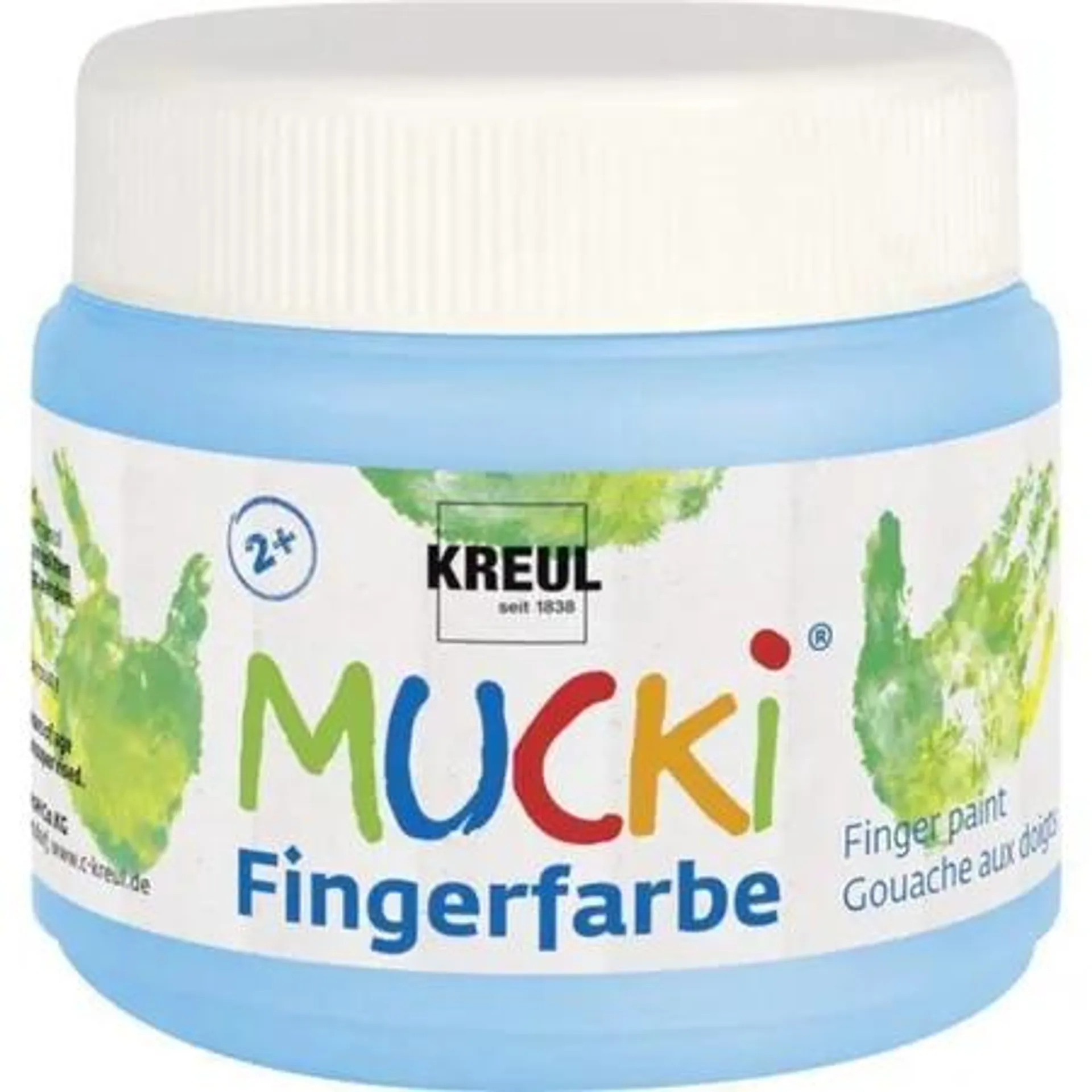 MUCKI Fingerfarbe, hellblau, 150 ml