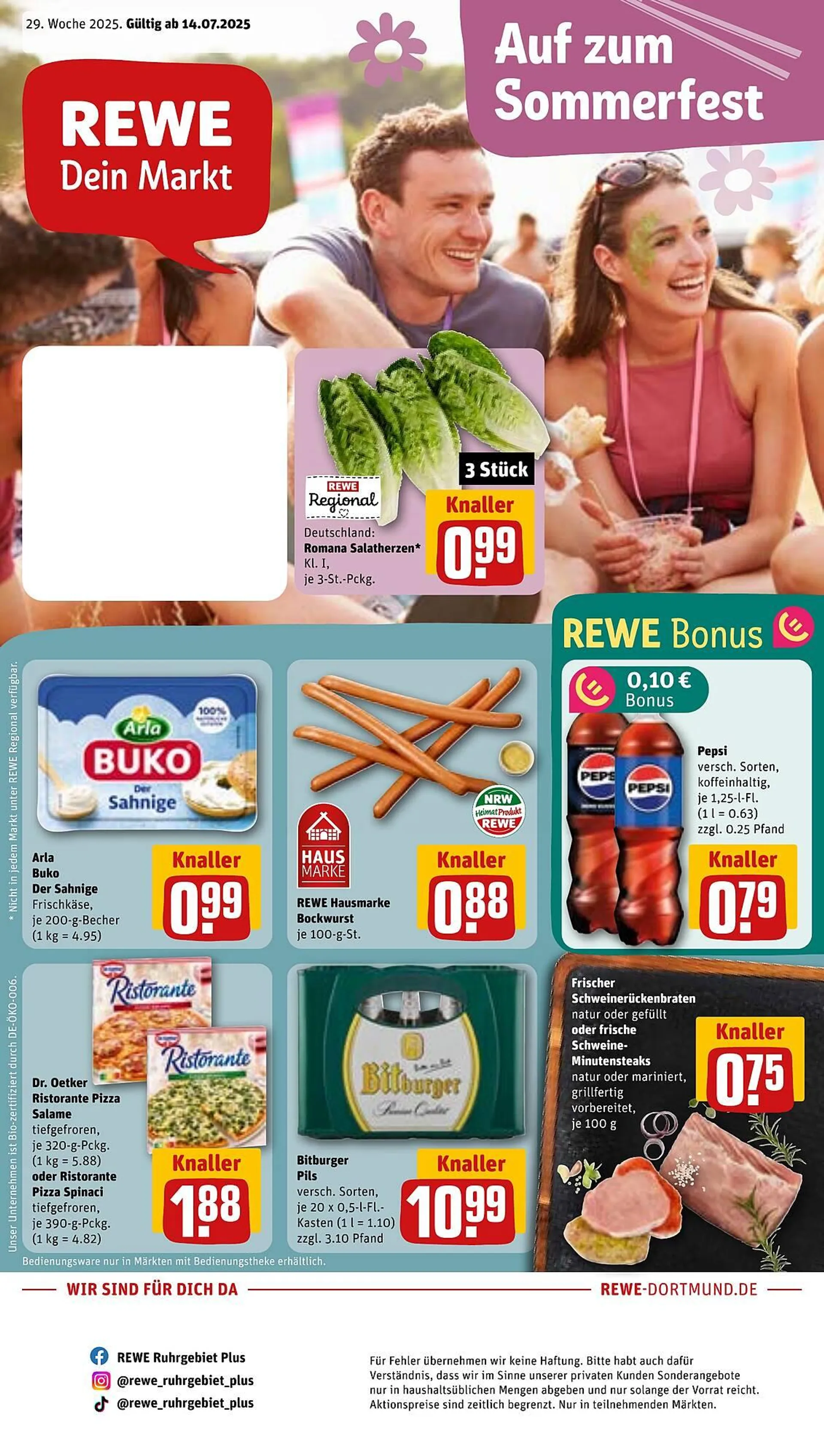 REWE Prospekt von 14. Juli bis 20. Juli 2025 - Prospekt seite 1