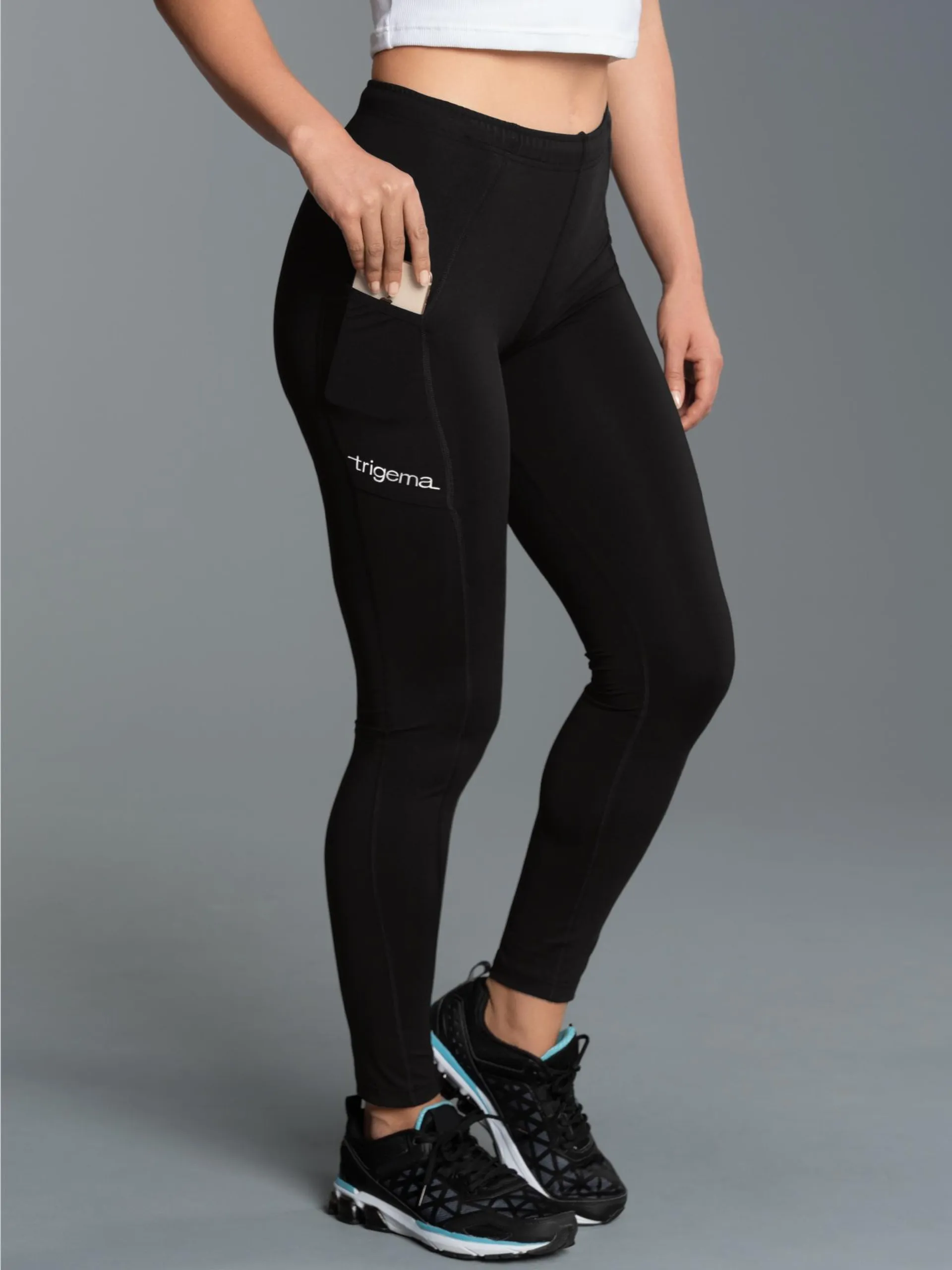 Sportleggings mit praktischer Tasche Schwarz