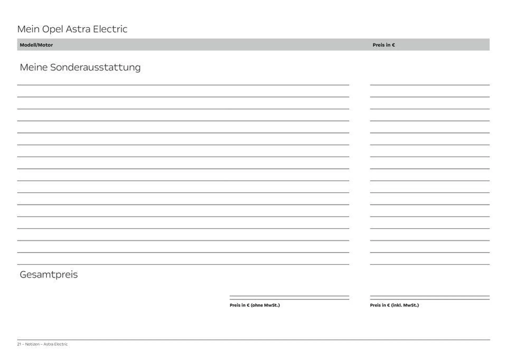 Opel Astra Electric von 23. März bis 23. März 2025 - Prospekt seite 21