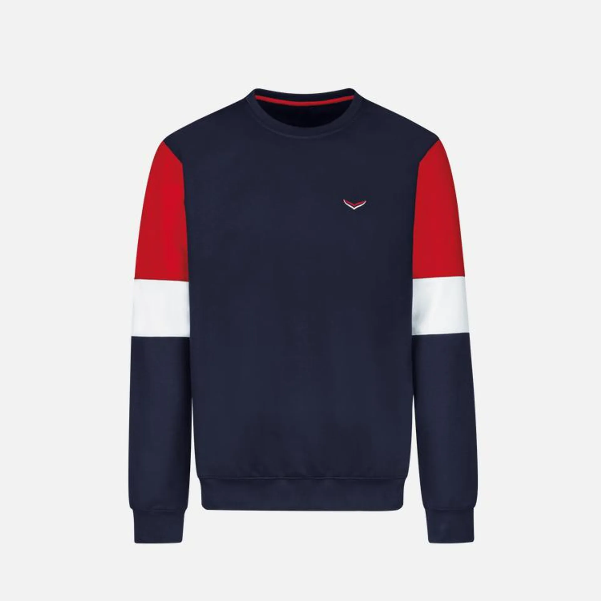 Sweatshirt mit kontrastfarbigen Elementen Navy