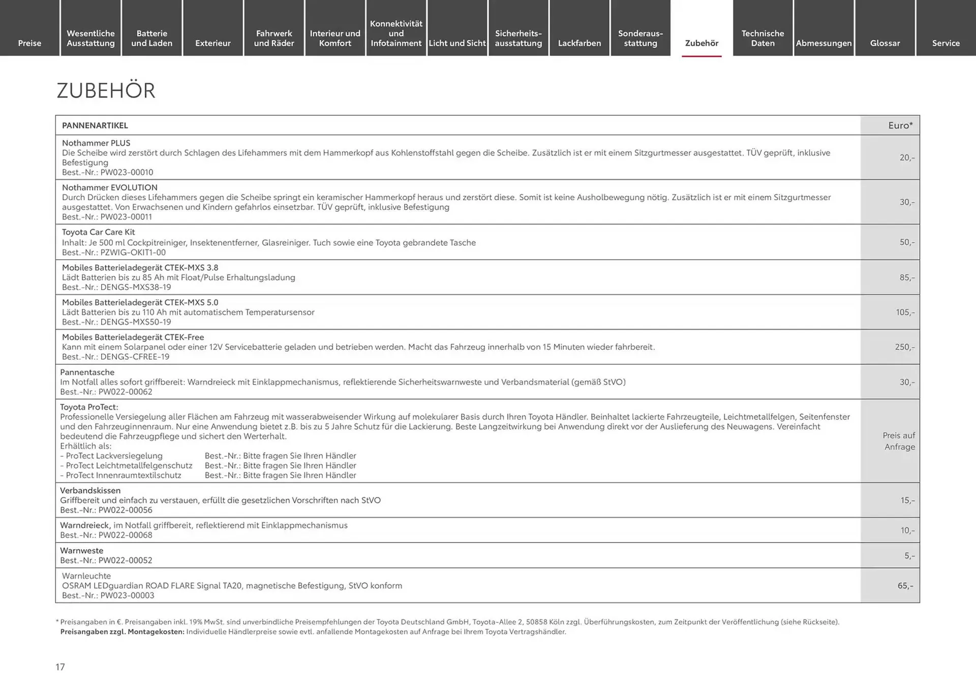 Toyota Prospekt von 1. Januar bis 1. Januar 2026 - Prospekt seite 17