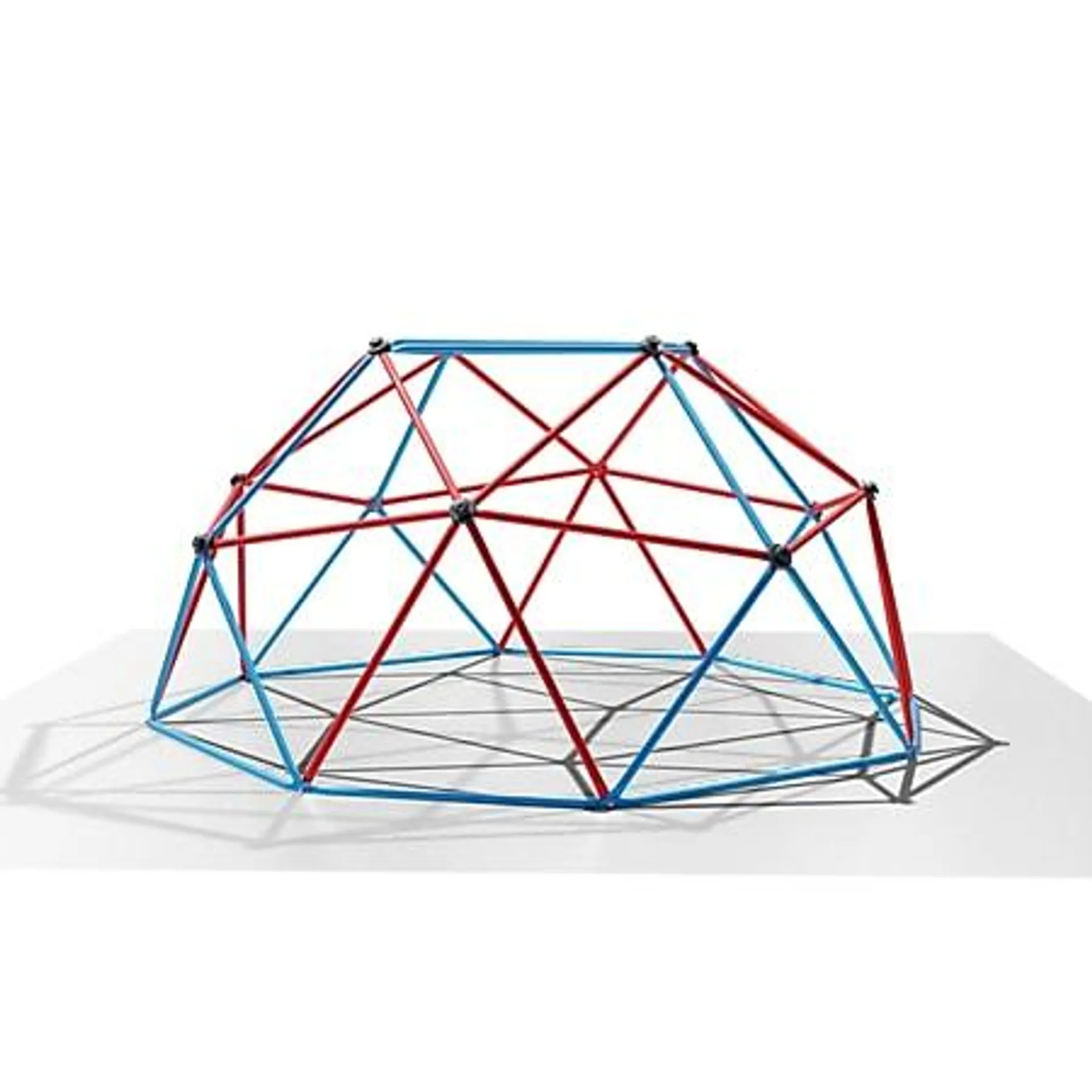 Klettergerüst 244x244x120cm DomeClimber Kinder Kletterkuppel Geodome 8FT - blau/rot