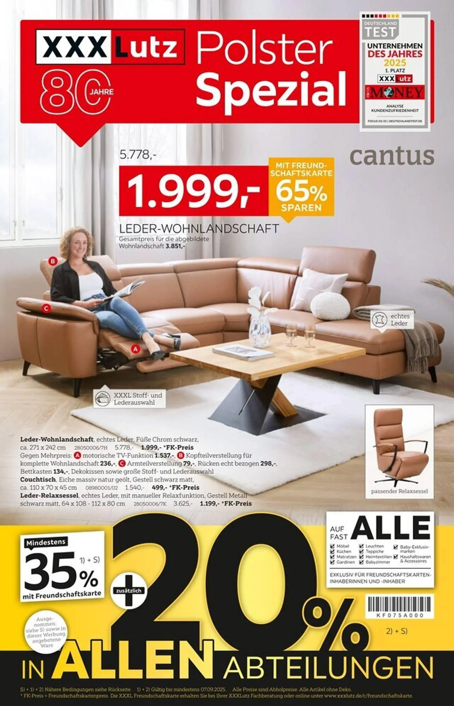 XXXLutz Prospekt von 25. August bis 31. August 2025 - Prospekt seite 1