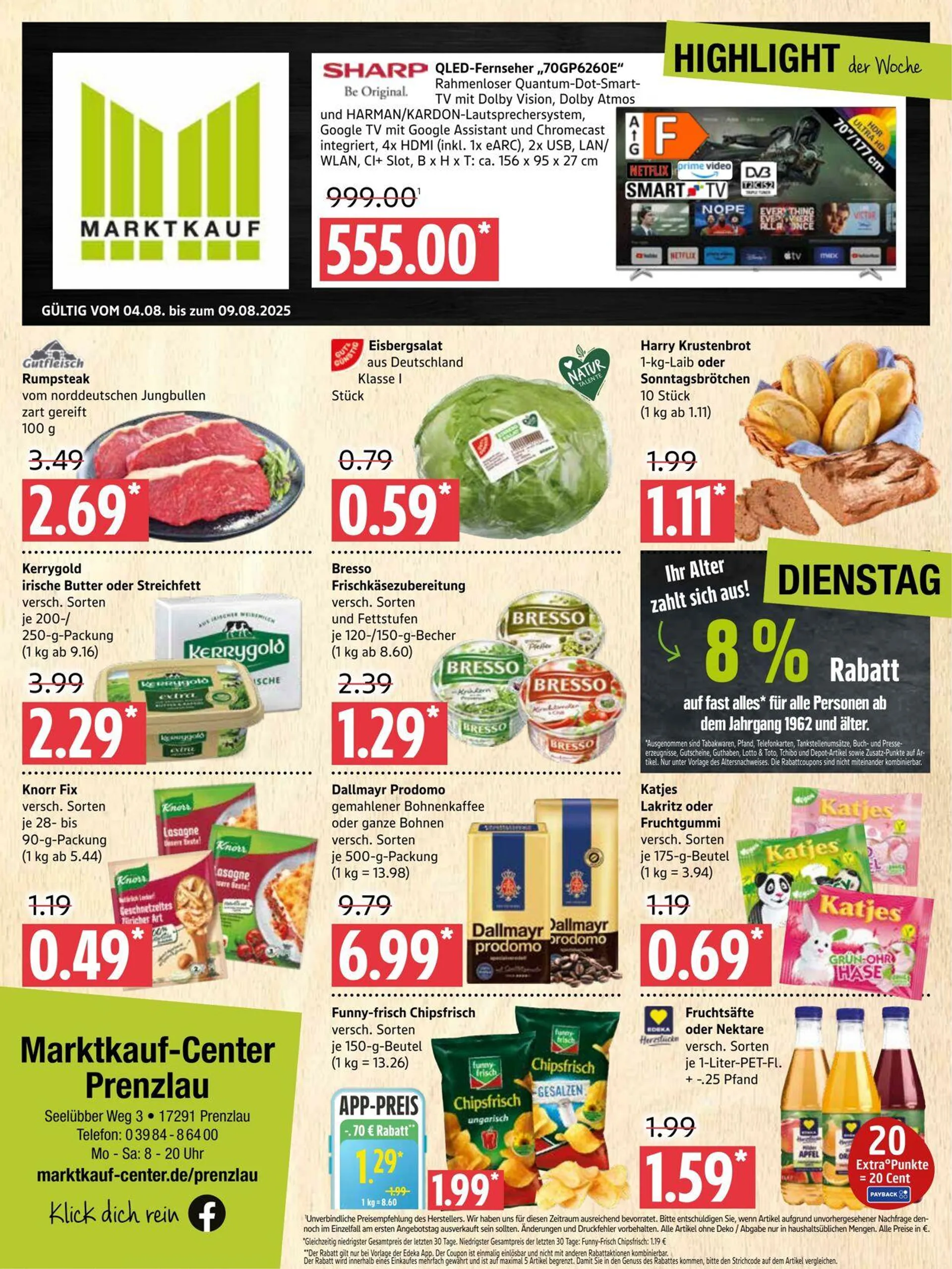 Marktkauf Aktueller Prospekt von 11. August bis 16. August 2025 - Prospekt seite 1