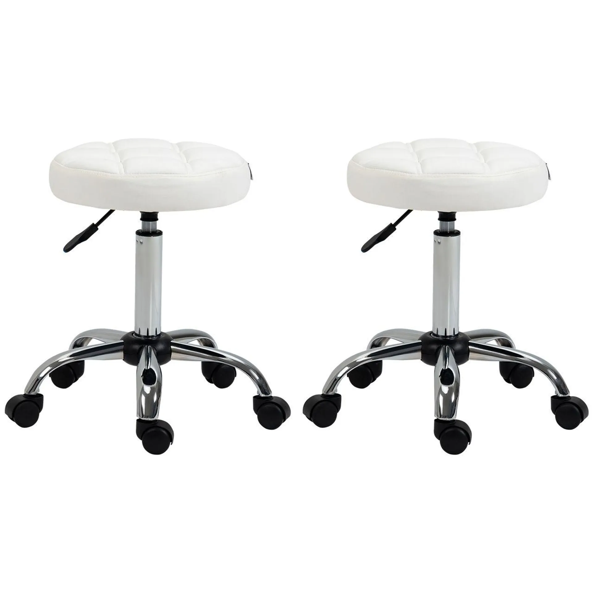 Rollhocker Höhenverstellbarer Arbeitshocker Drehbar Salon Hocker für Büro