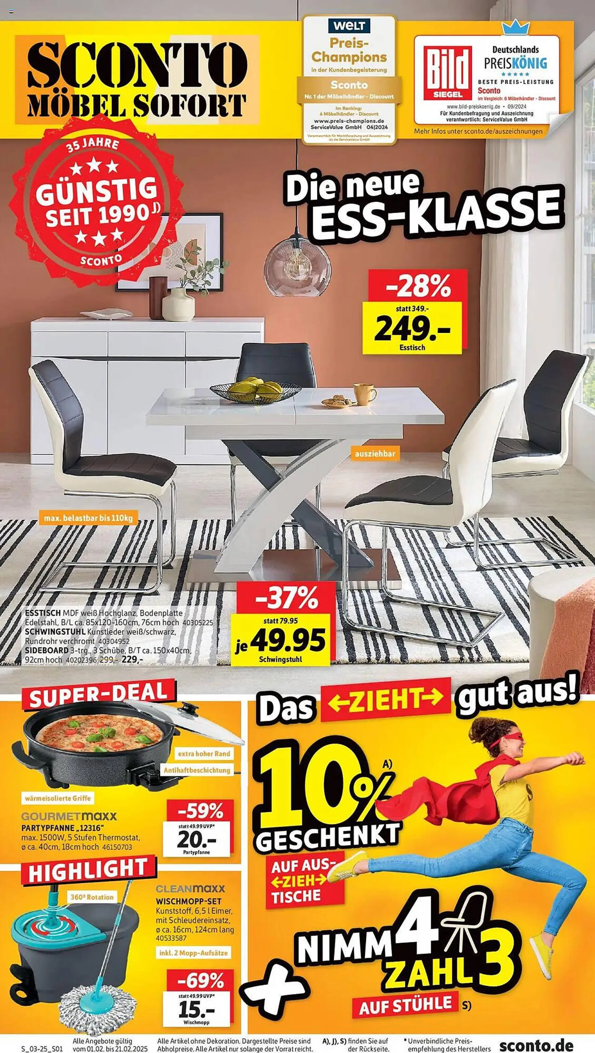 SCONTO Prospekt von 1. Februar bis 21. Februar 2025 - Prospekt seite 1