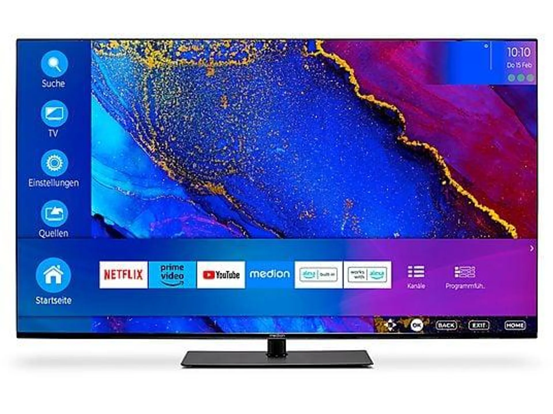 MEDION X15572 (MD30708) Smart TV (Flat, 54,6 Zoll / 138,8 cm, UHD 4K, SMART TV)