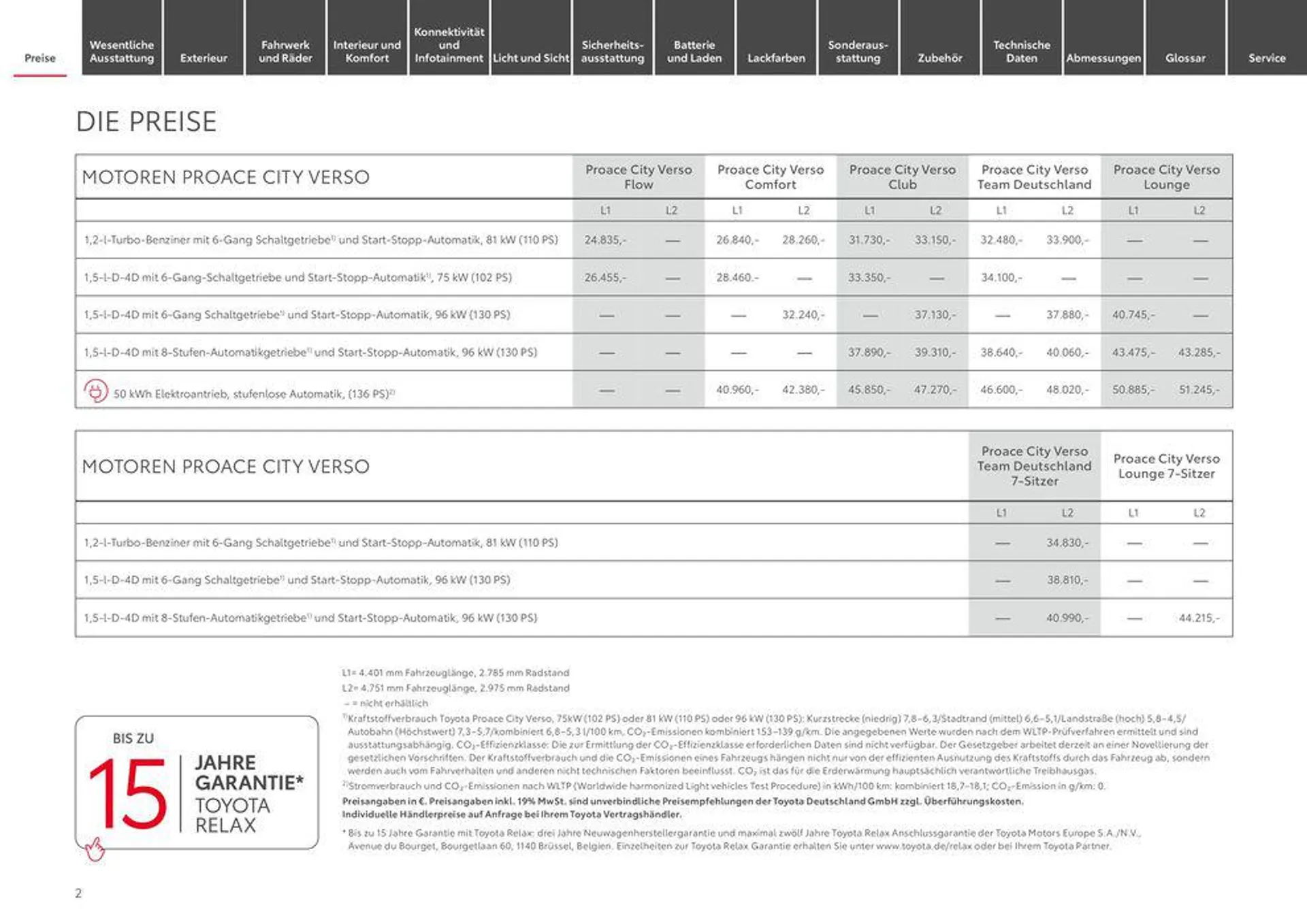 Toyota Proace City Verso / Proace City Verso Electric von 6. April bis 6. April 2025 - Prospekt seite 2