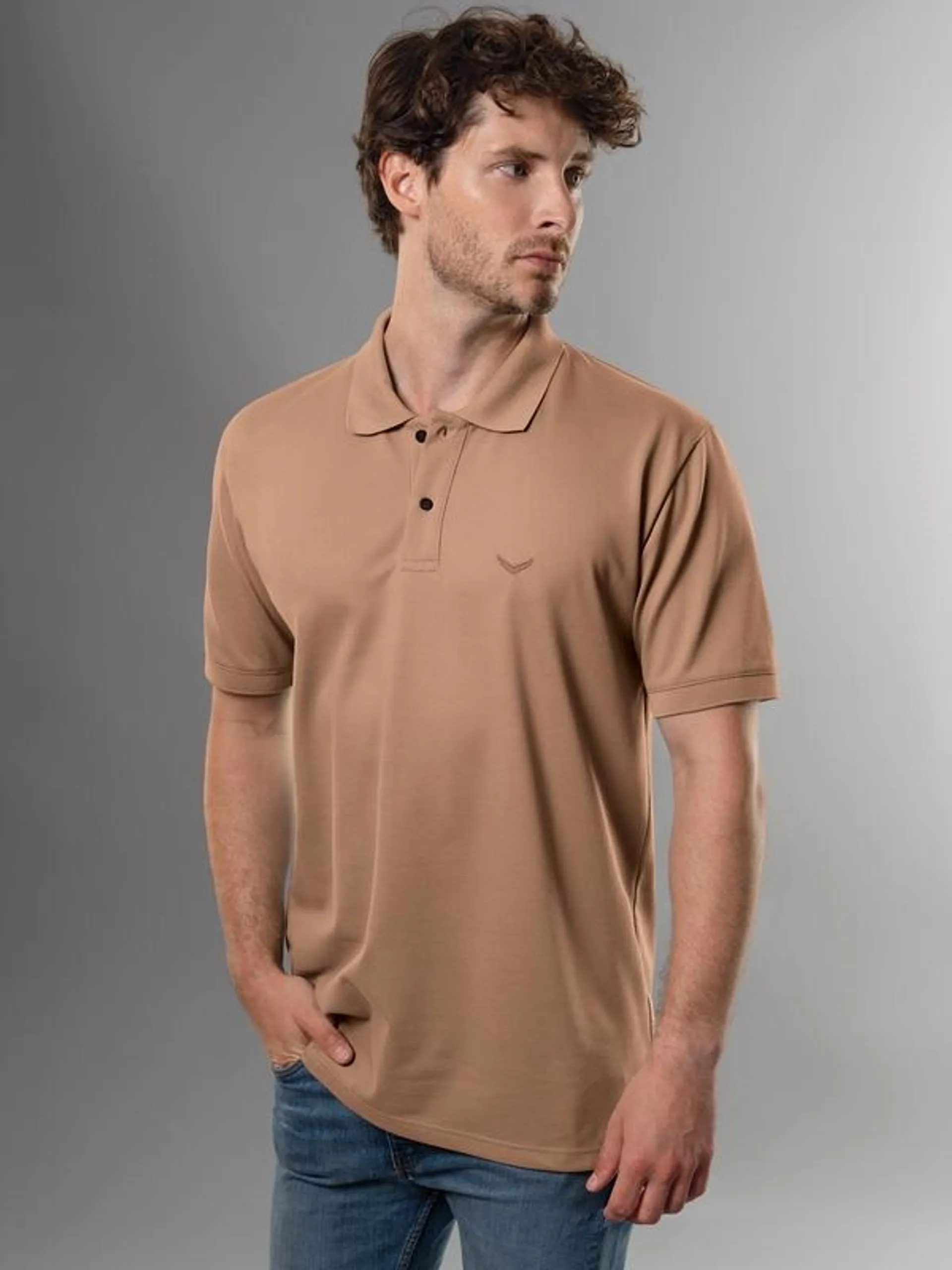 Poloshirt DELUXE Piqué Haselnuss