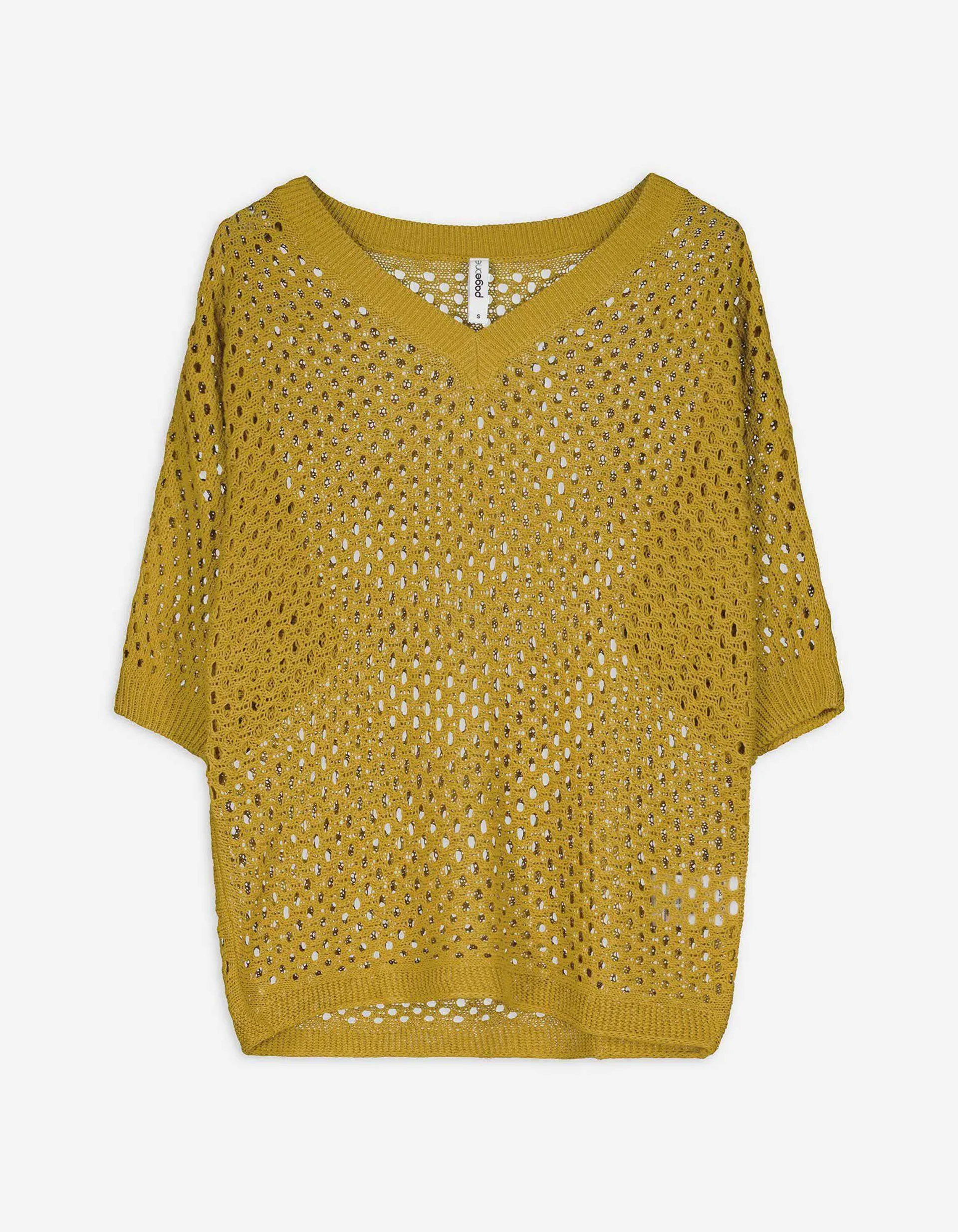 Strickpullover - Fledermausärmel - grün