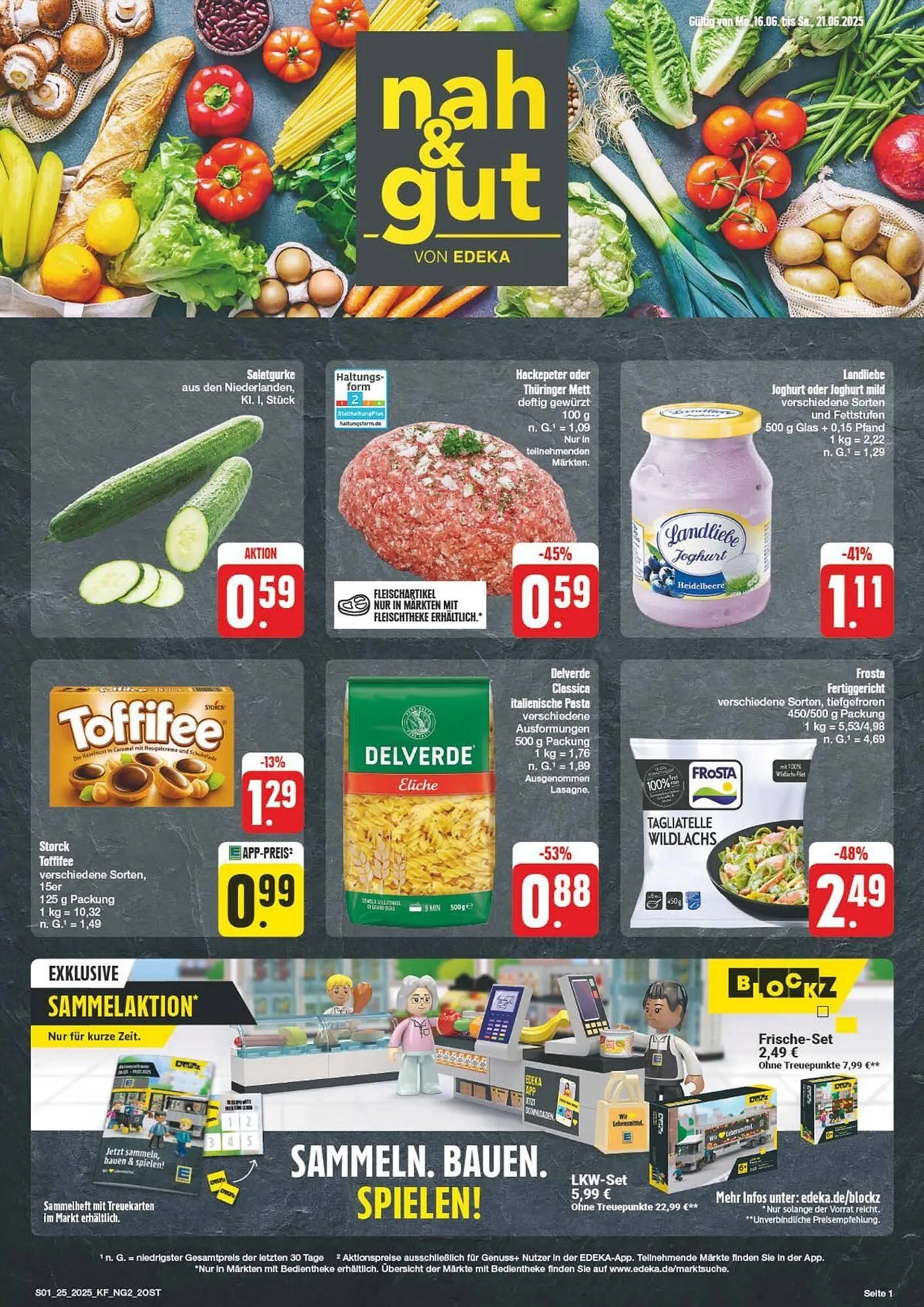 nah & gut Prospekt von 16. Juni bis 21. Juni 2025 - Prospekt seite 1