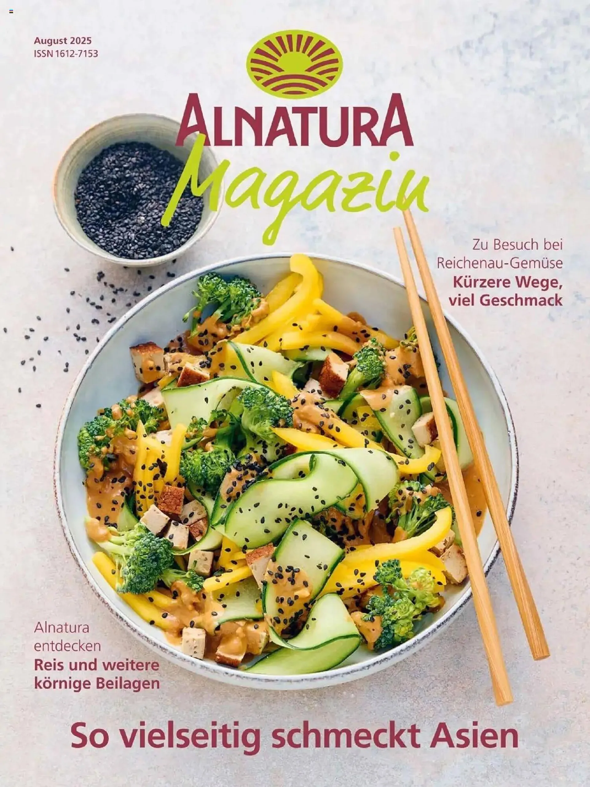 Alnatura Prospekt von 1. August bis 31. August 2025 - Prospekt seite 1