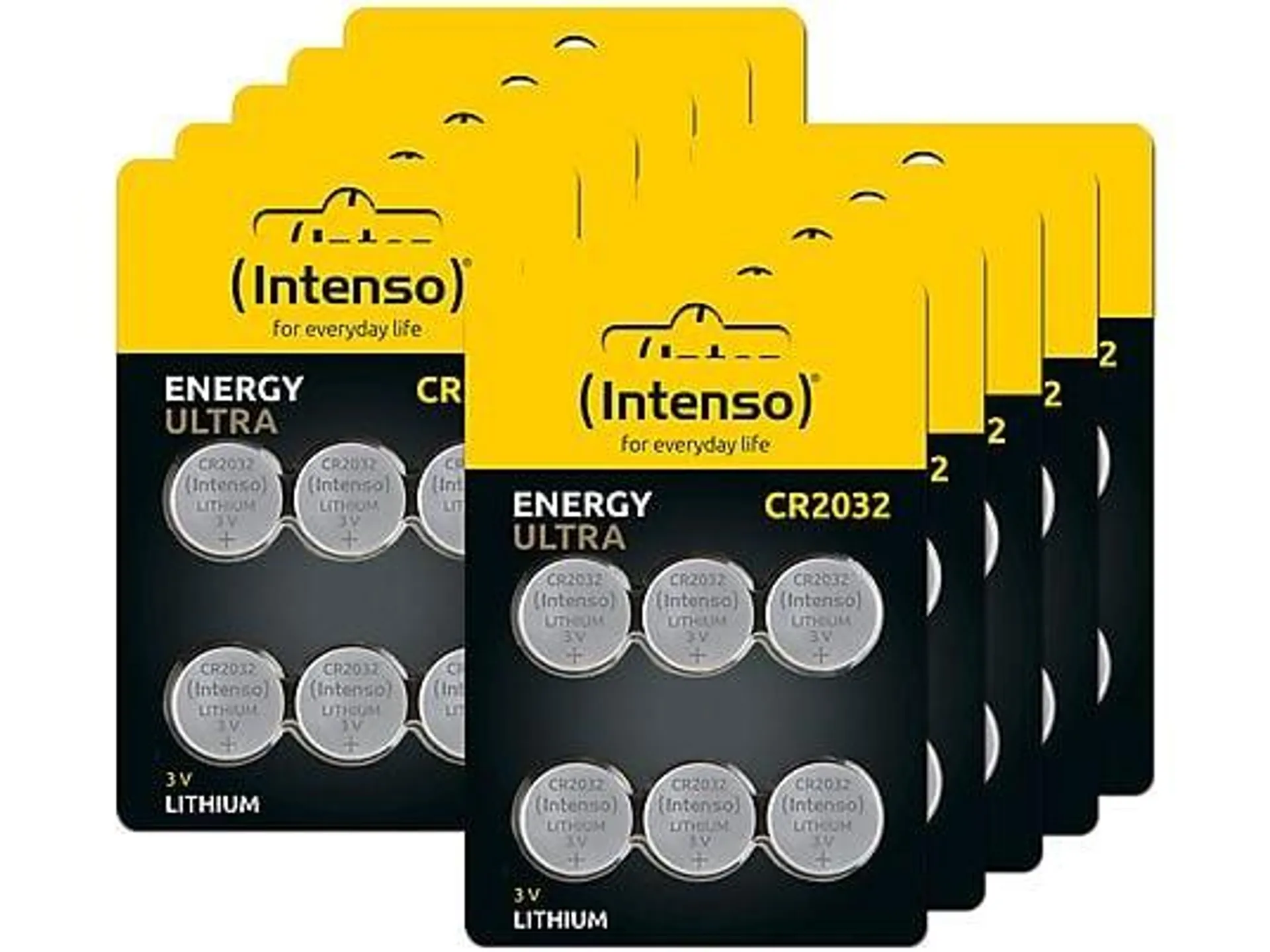 INTENSO 7502436MP 60ER CR2032 ENERGY ULTRA Knopfzelle Batterie, Lithium / Manganese Dioxide (Li/MnO2), 3 Volt, 220 mAh 60 Stück