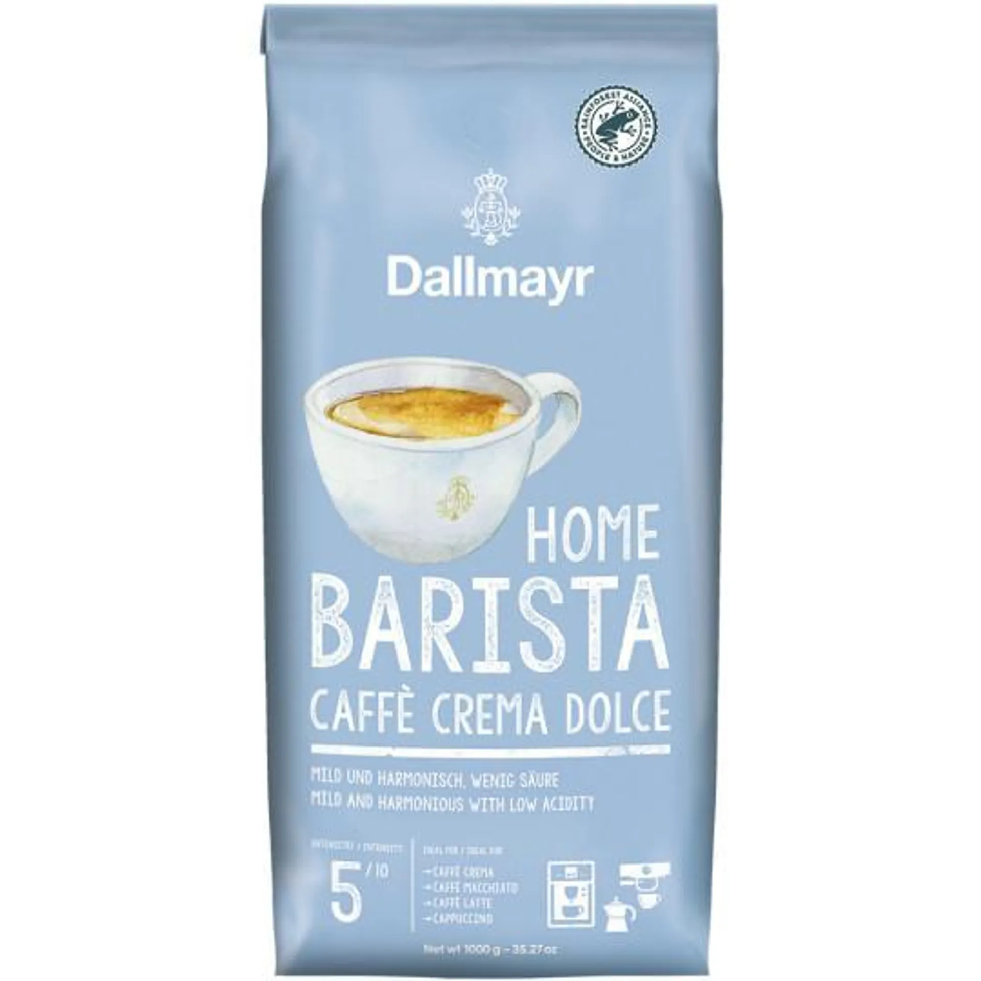 Dallmayr Home Barista Caffee Crema Dolce ganze Bohne 1KG