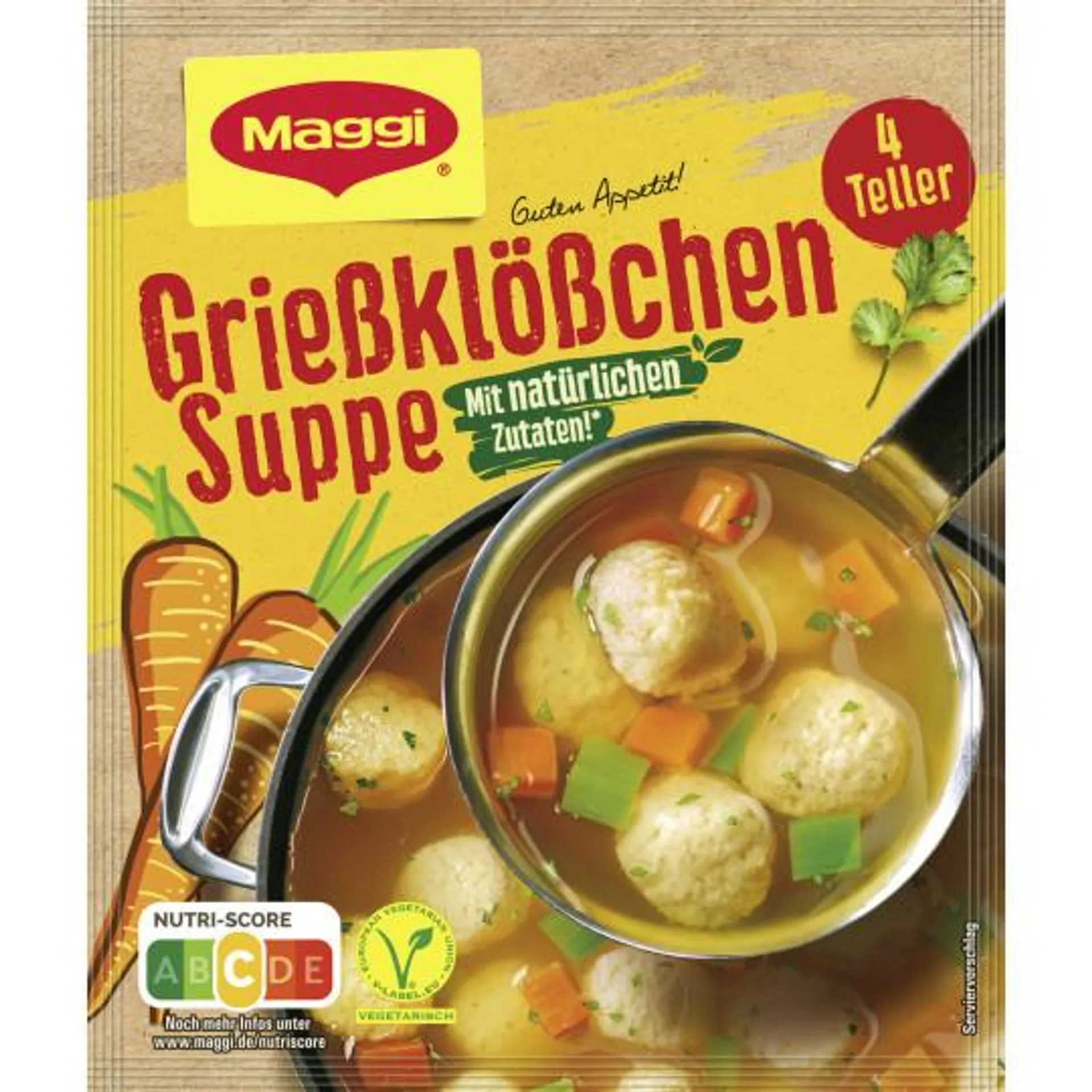 Maggi Guten Appetit Grießklößchen Suppe ergibt 1L