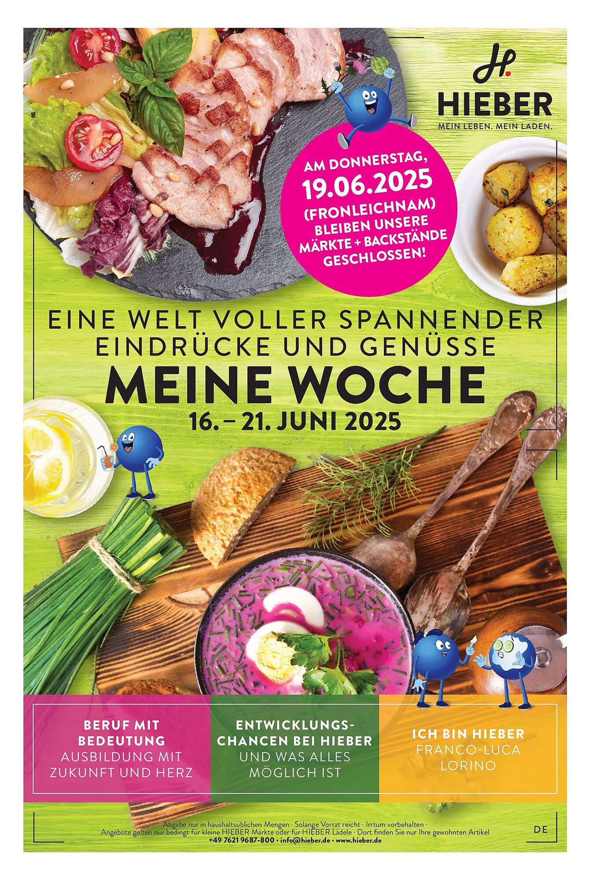Hieber's Frische Center Prospekt von 16. Juni bis 21. Juni 2025 - Prospekt seite 1