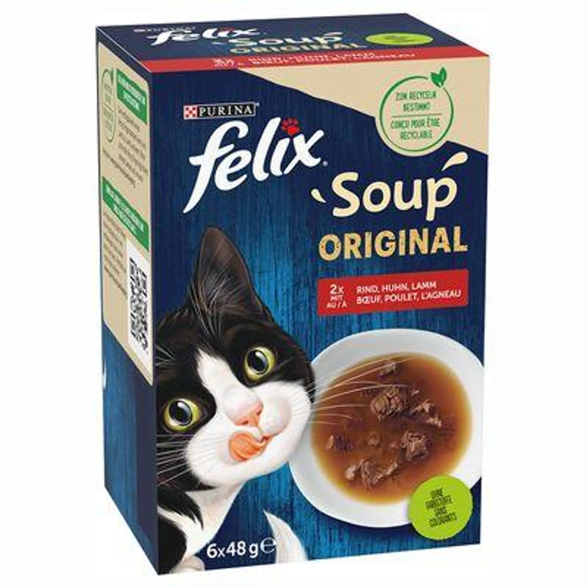 30 + 6 gratis! 36 x 48 g Felix Soup