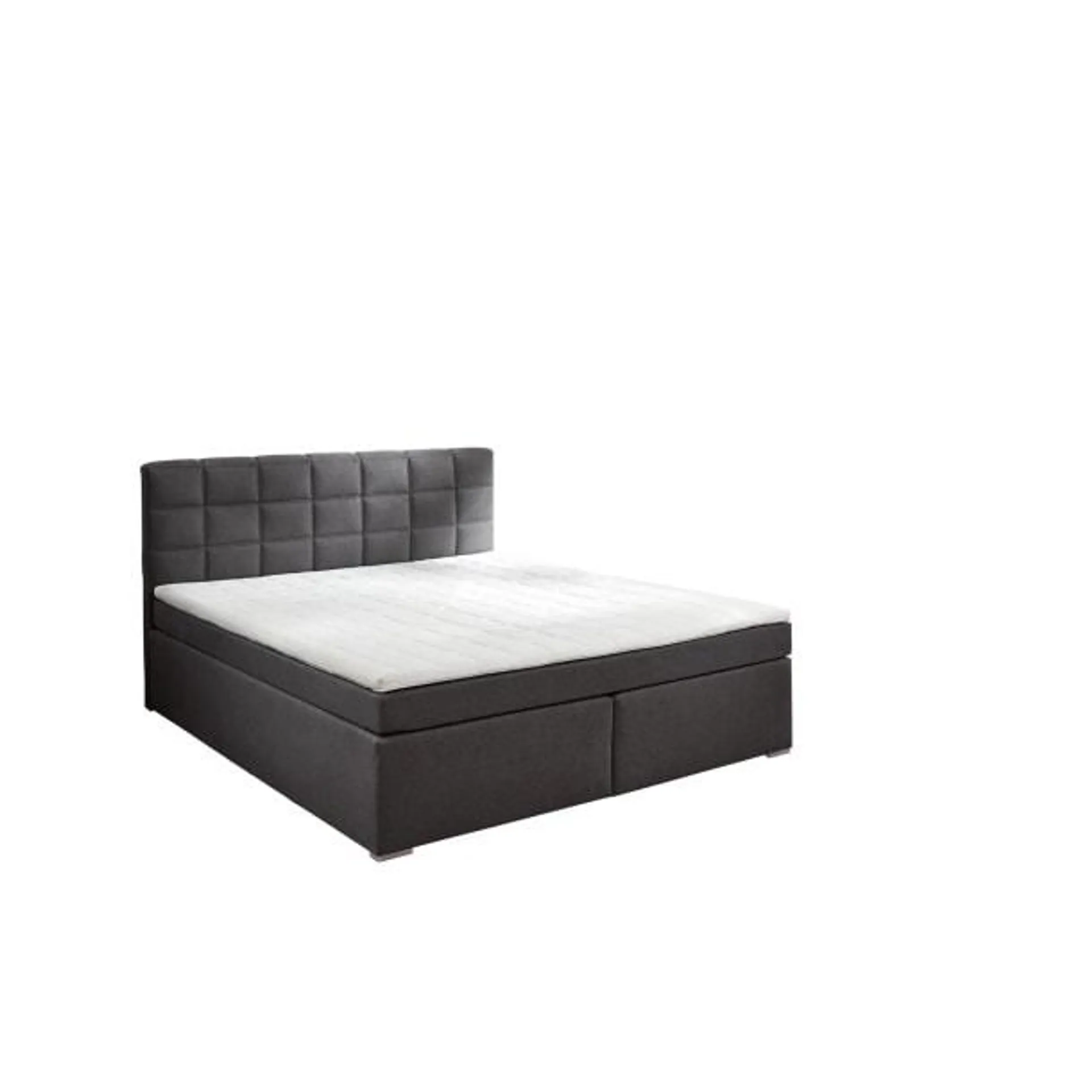 Boxspringbett Fargo Stoff Grau 180x200 cm