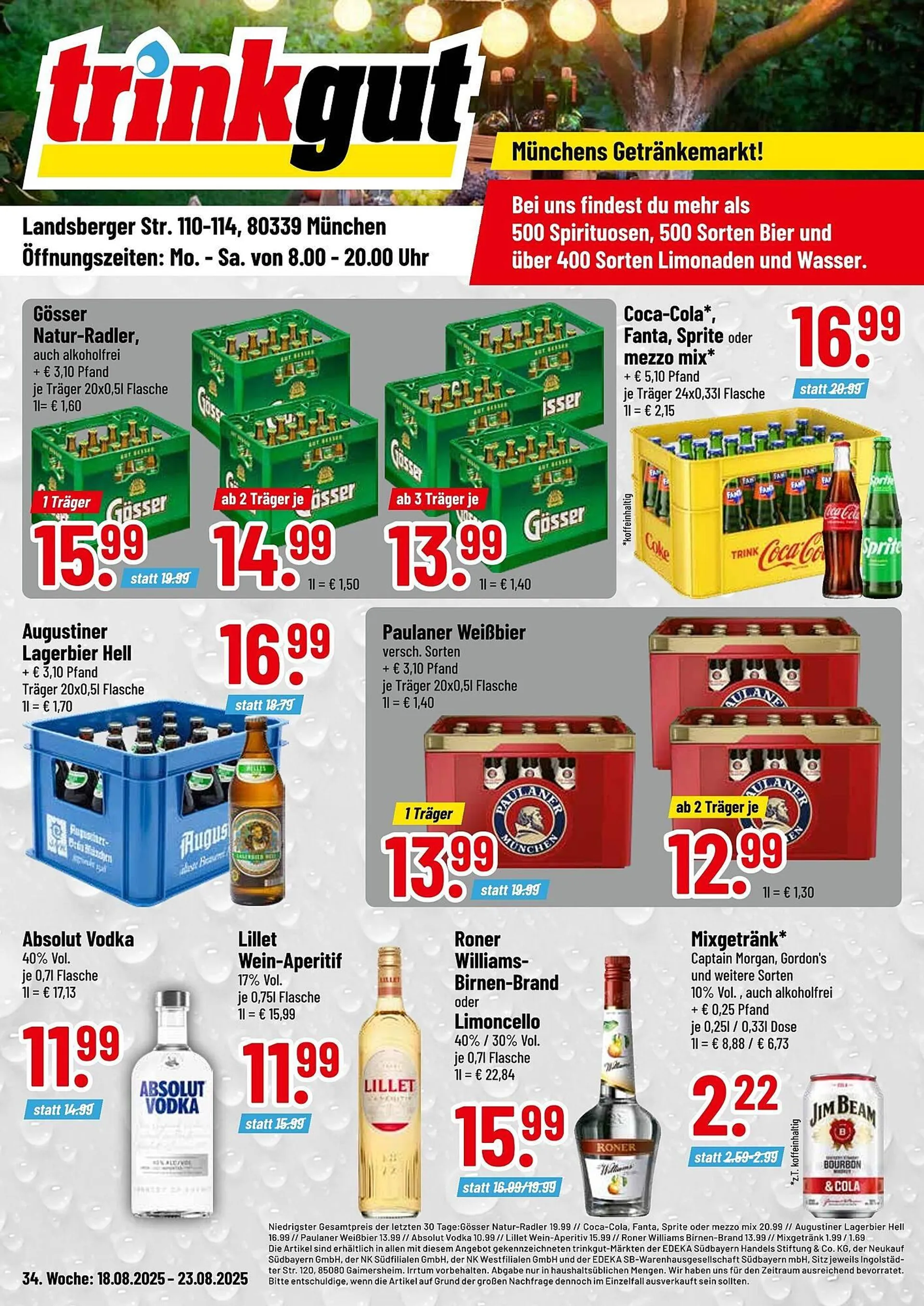 trinkgut Prospekt von 18. August bis 23. August 2025 - Prospekt seite 1