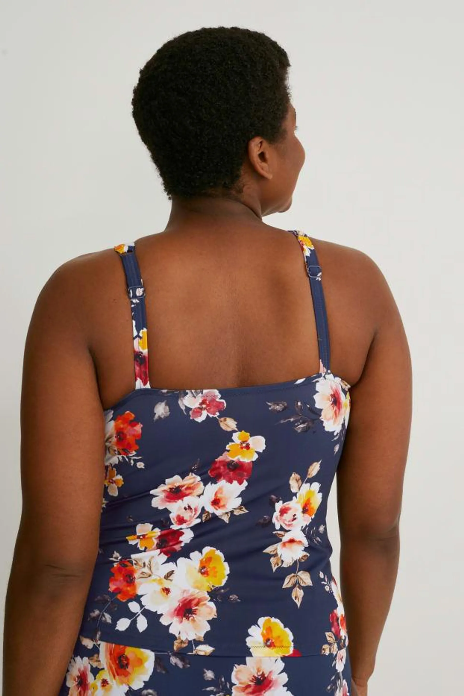 Tankini top - padded - floral