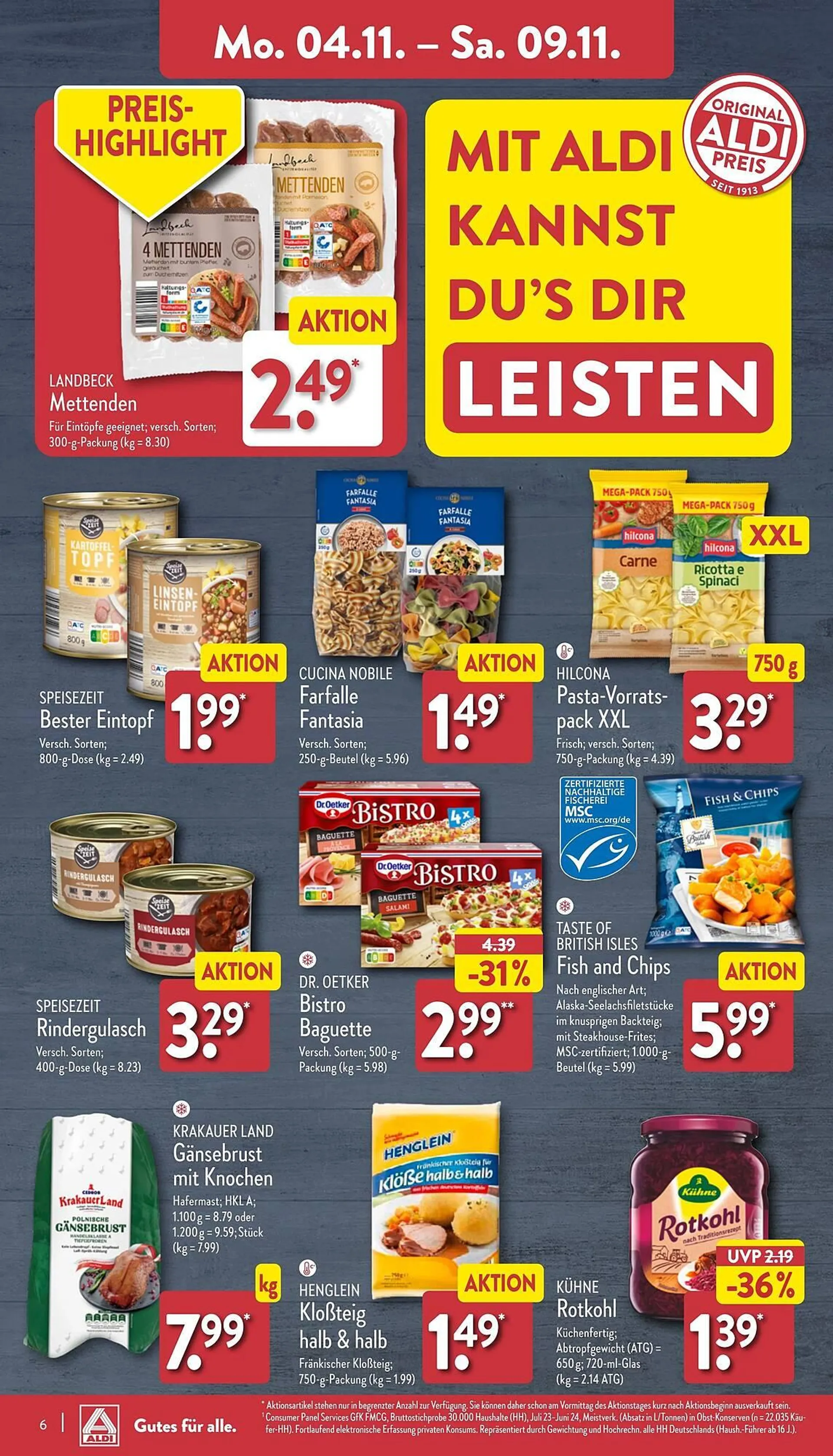 Aldi Nord Prospekt von 4. November bis 10. November 2024 - Prospekt seite 6