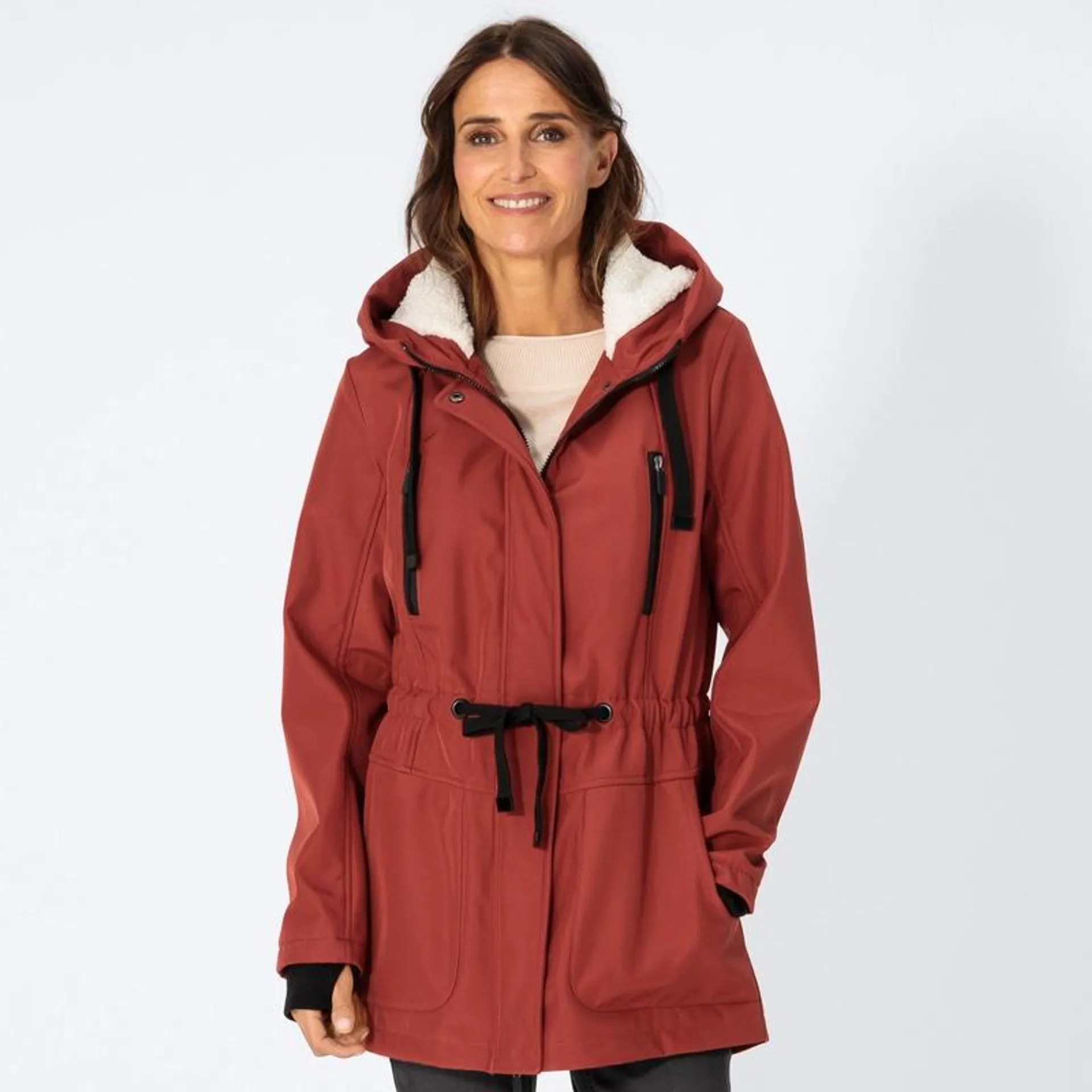 Damen-Softshell-Jacke mit Teddyfutter