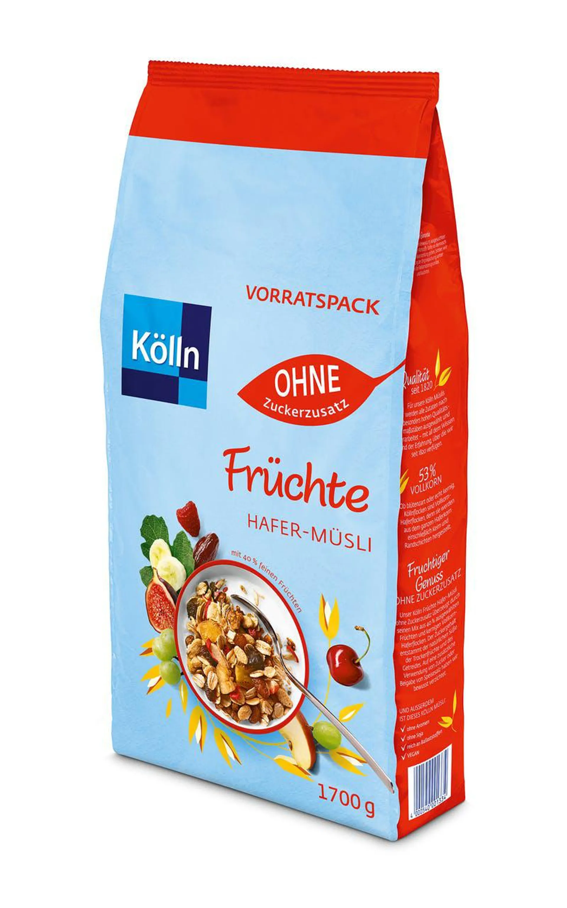 Kölln Müsli Früchte ohne Zuckerzusatz (1,7kg)