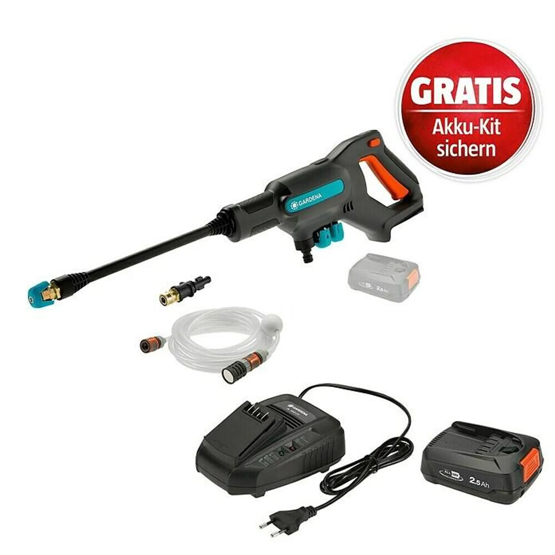 Gardena Power for All 18V Akku-Druckreiniger AquaClean 24/18V