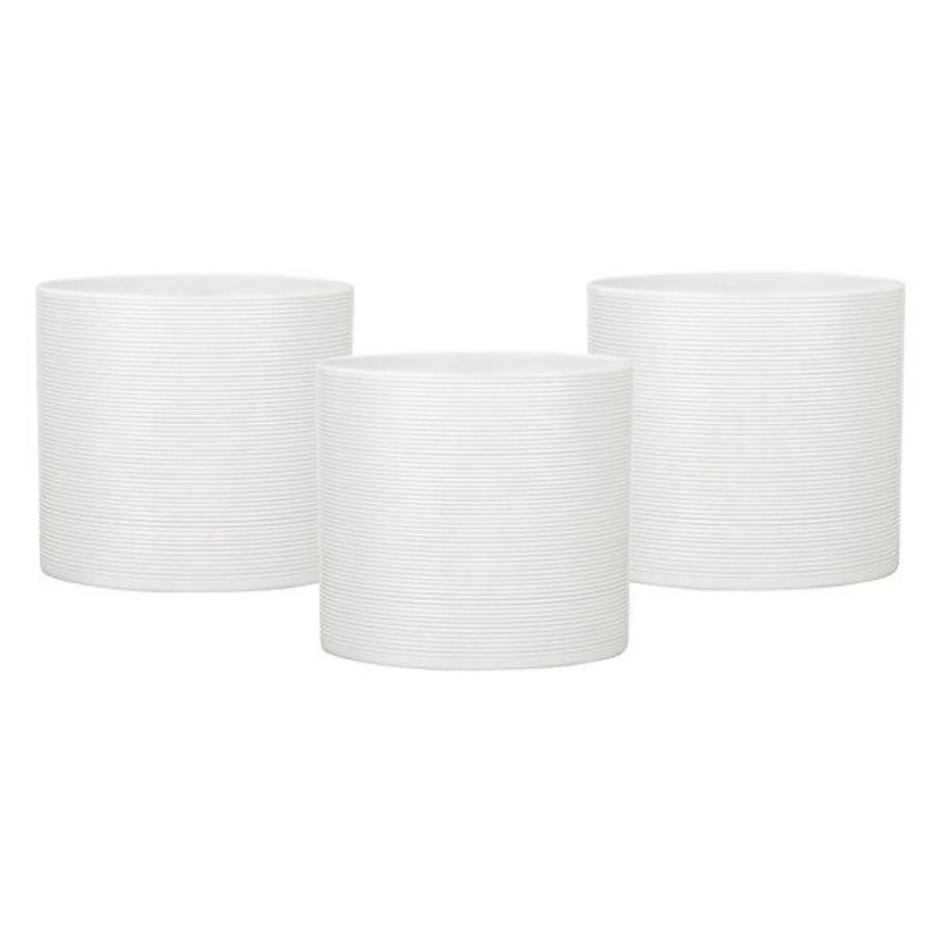 Keramik-Blumentopf 3er Set Ø 16 cm, Panna