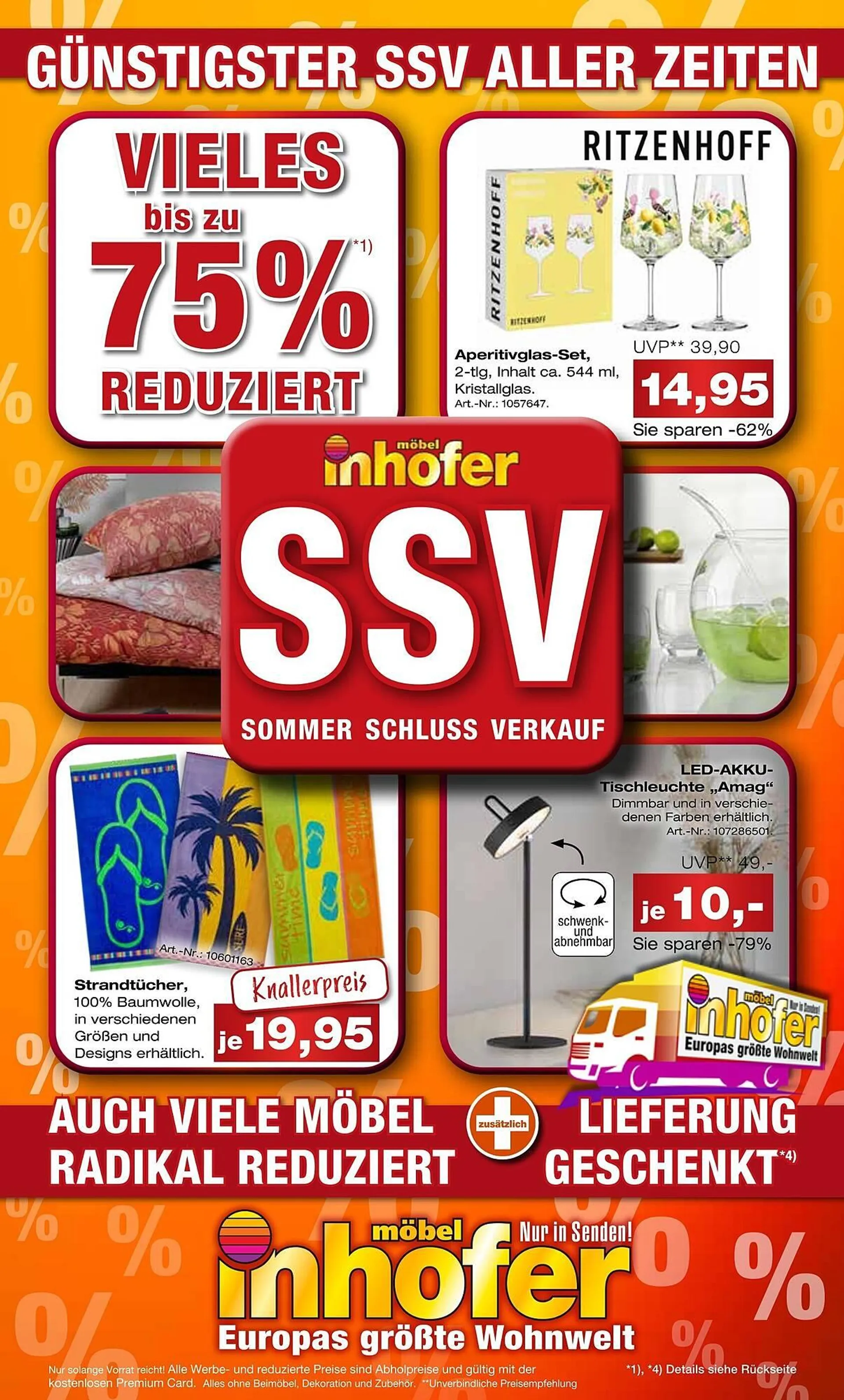 Möbel Inhofer Prospekt von 4. Juli bis 19. Juli 2025 - Prospekt seite 1