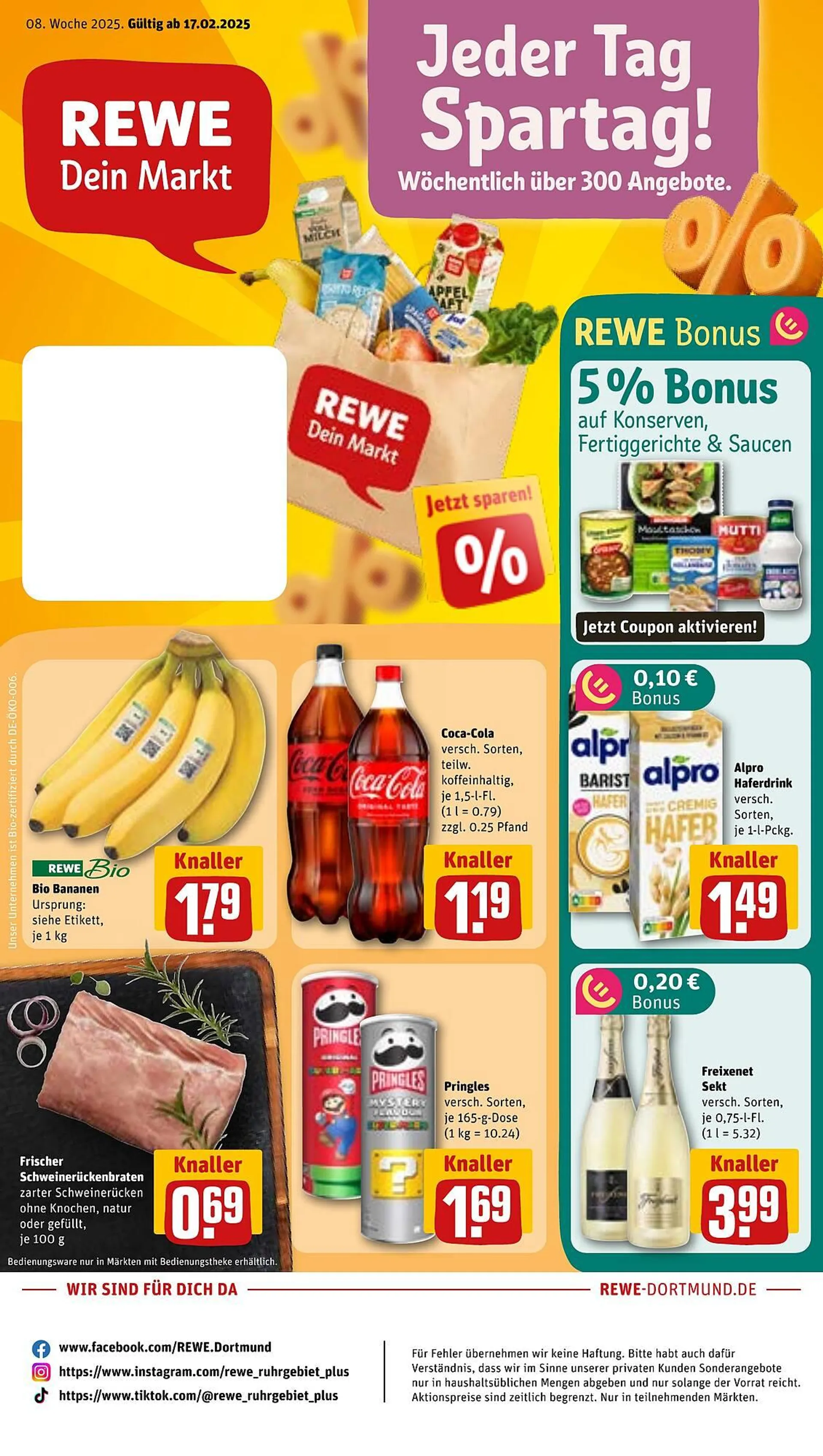 REWE Prospekt von 17. Februar bis 22. Februar 2025 - Prospekt seite 1