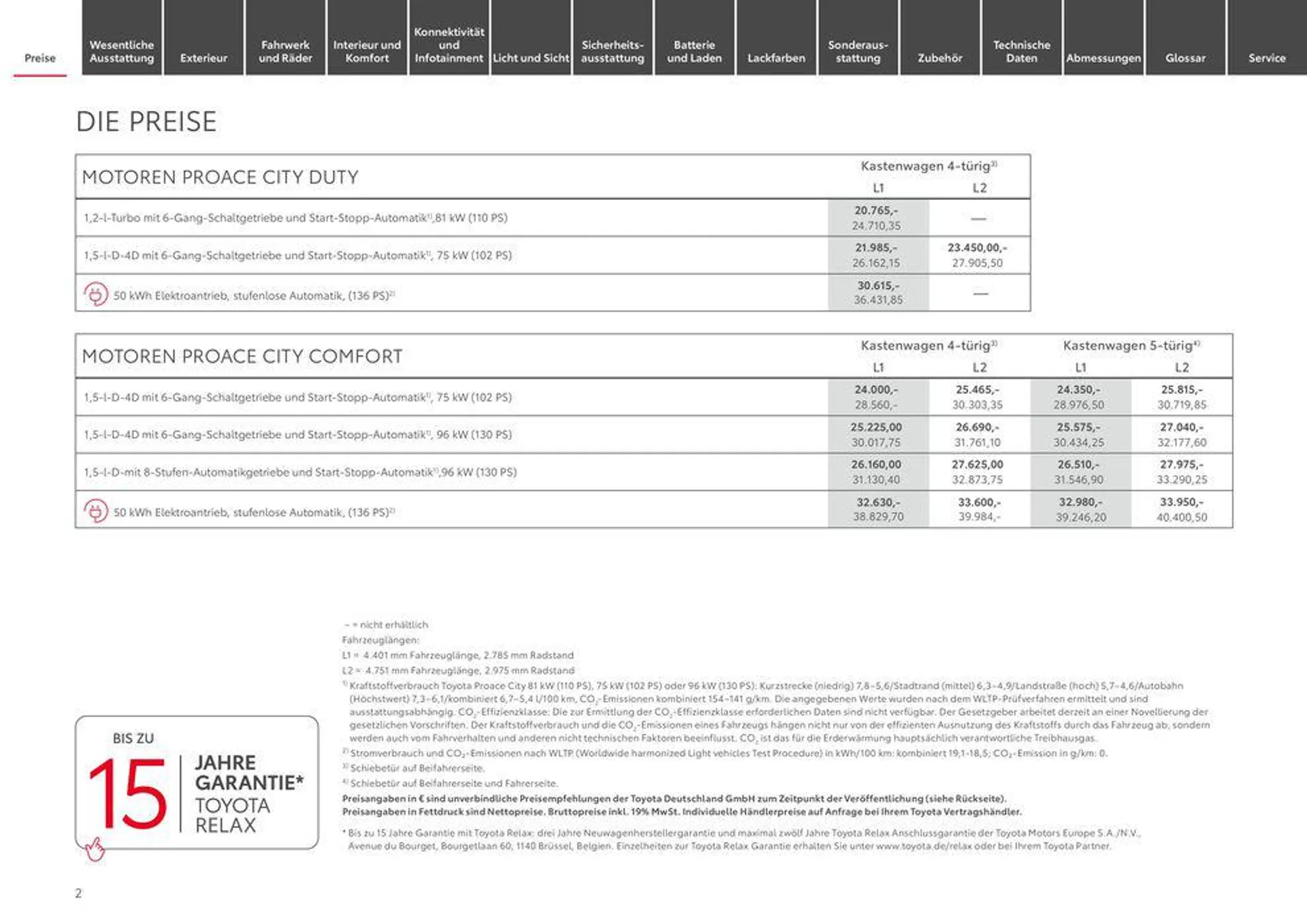 Toyota Proace City / Proace City Electric von 9. April bis 9. April 2025 - Prospekt seite 2